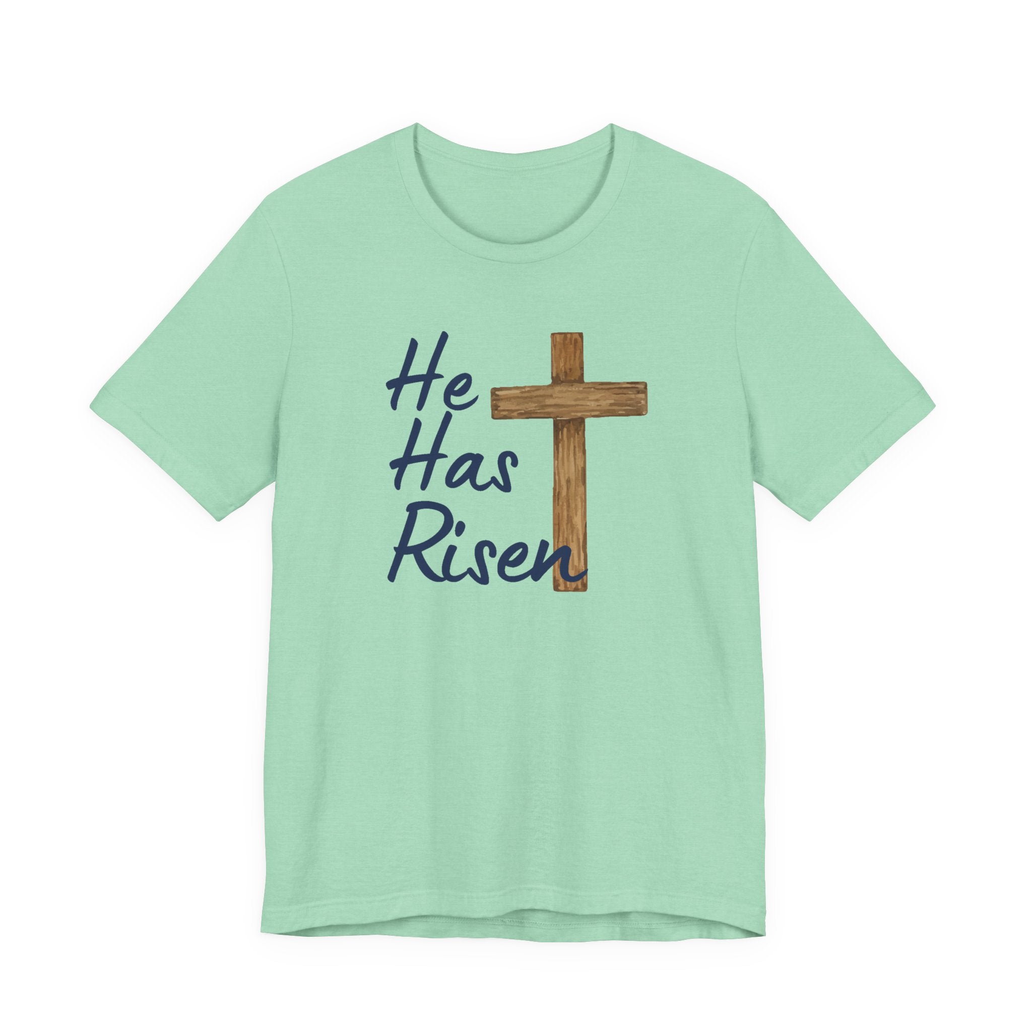 Faith Based Men's T-Shirt - He Has Risen | T-Shirt by atgodanddesigns