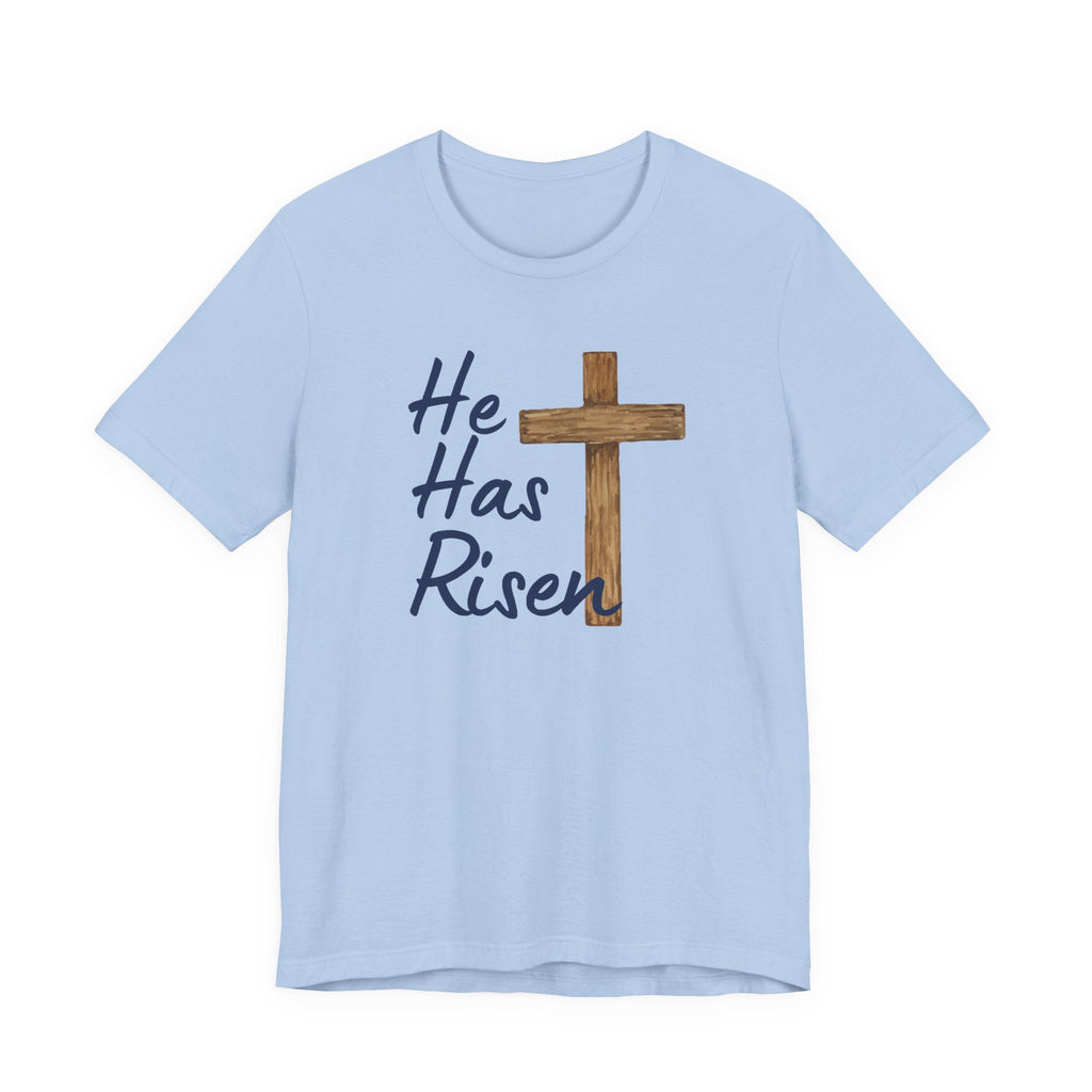 Faith Based Men's T-Shirt - He Has Risen | T-Shirt by atgodanddesigns