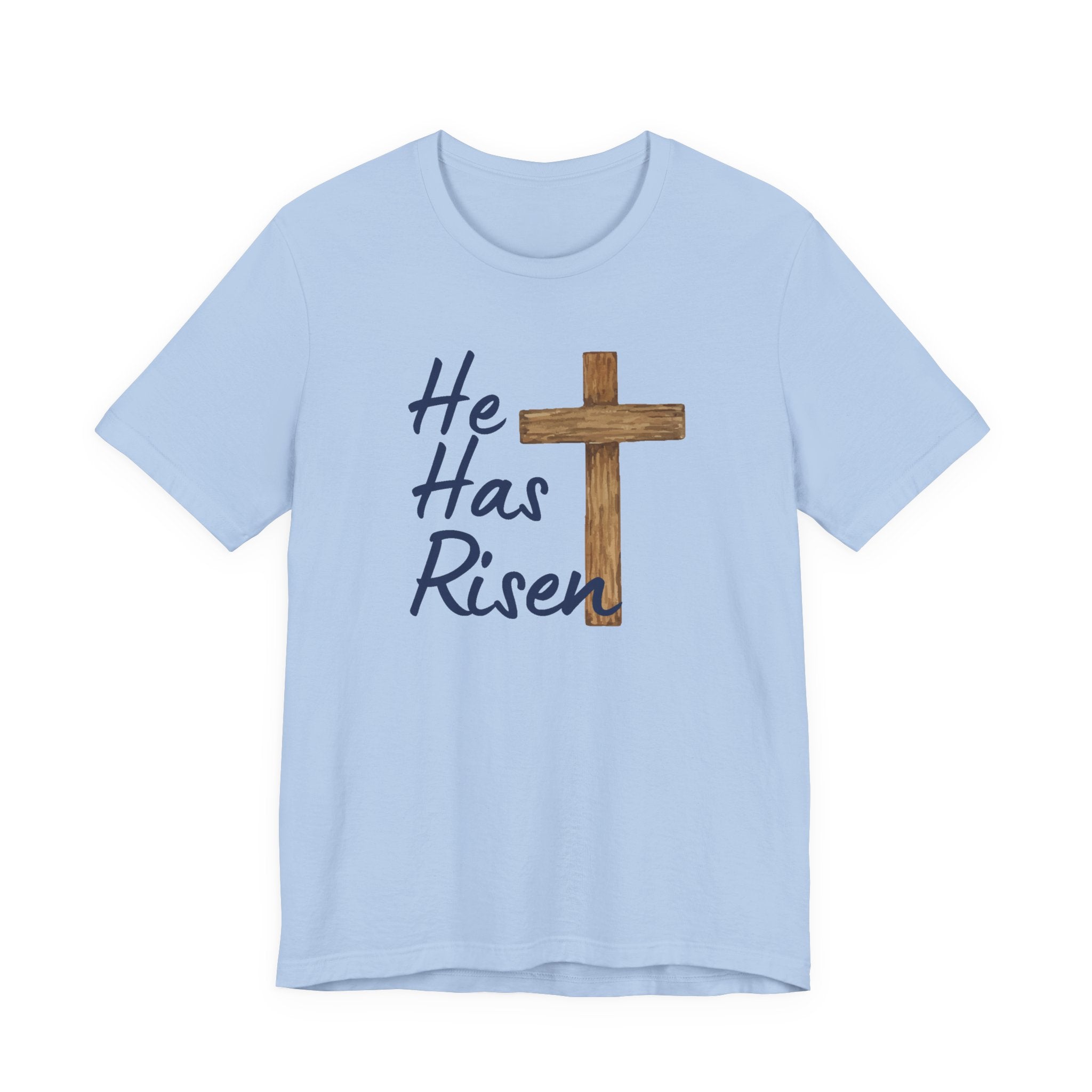 Faith Based Men's T-Shirt - He Has Risen | T-Shirt by atgodanddesigns