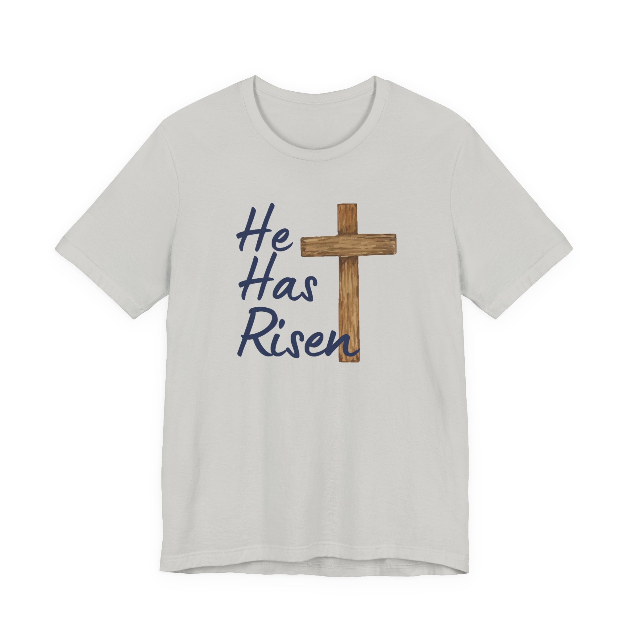 Faith Based Men's T-Shirt - He Has Risen | T-Shirt by atgodanddesigns