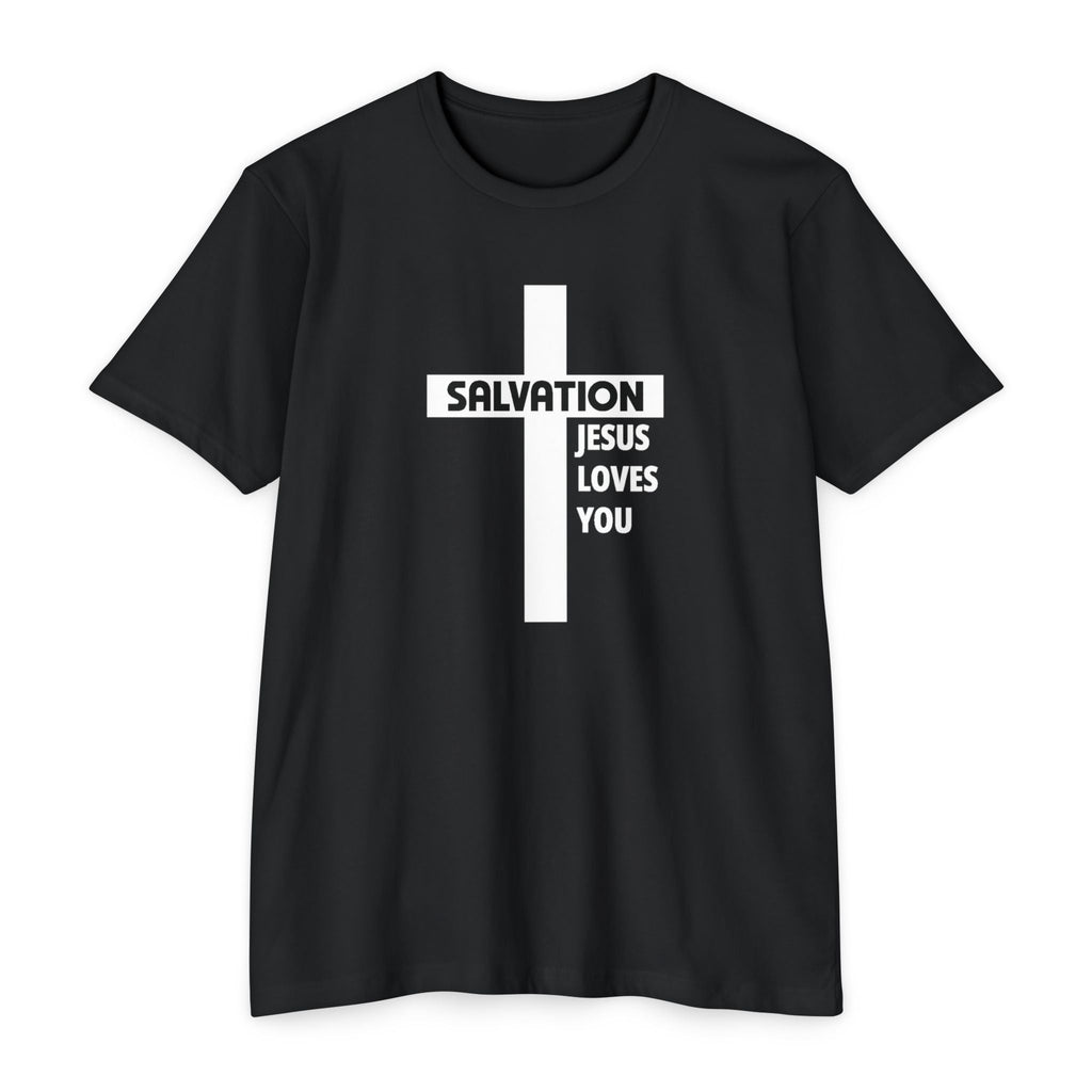 Faith Based Men's T-Shirt - Jesus Loves You | T-Shirt by atgodanddesigns