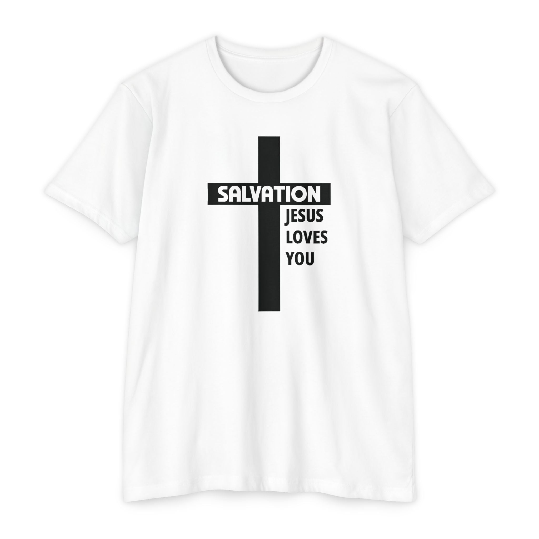 Faith Based Men's T-Shirt - Jesus Loves You | T-Shirt by atgodanddesigns