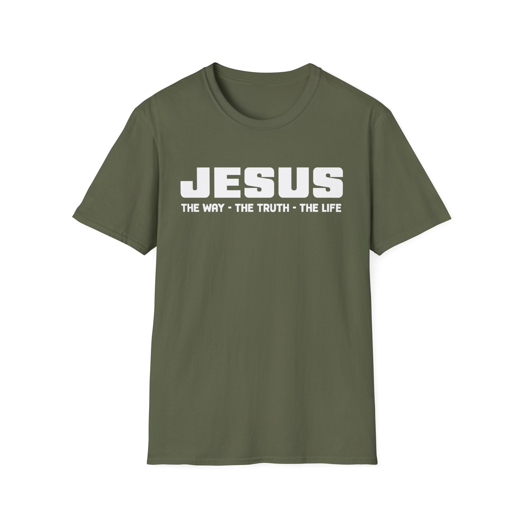 Faith Based Men's T-Shirt - Jesus The Way The Truth The Life | T-Shirt by atgodanddesigns
