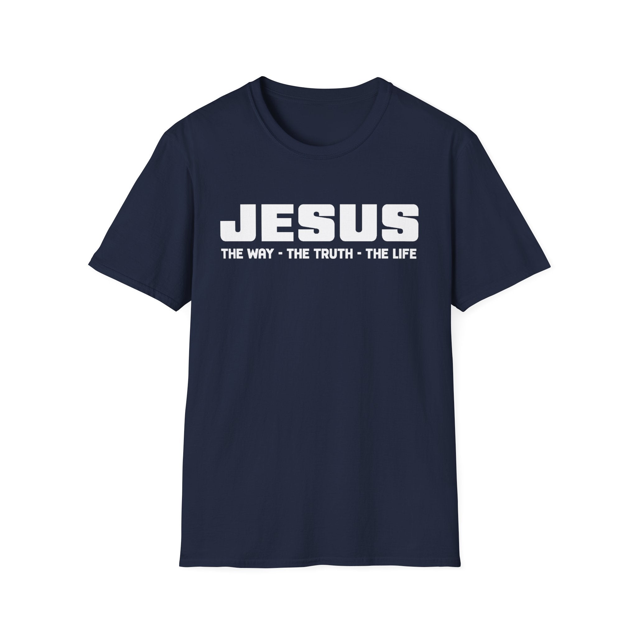 Faith Based Men's T-Shirt - Jesus The Way The Truth The Life | T-Shirt by atgodanddesigns