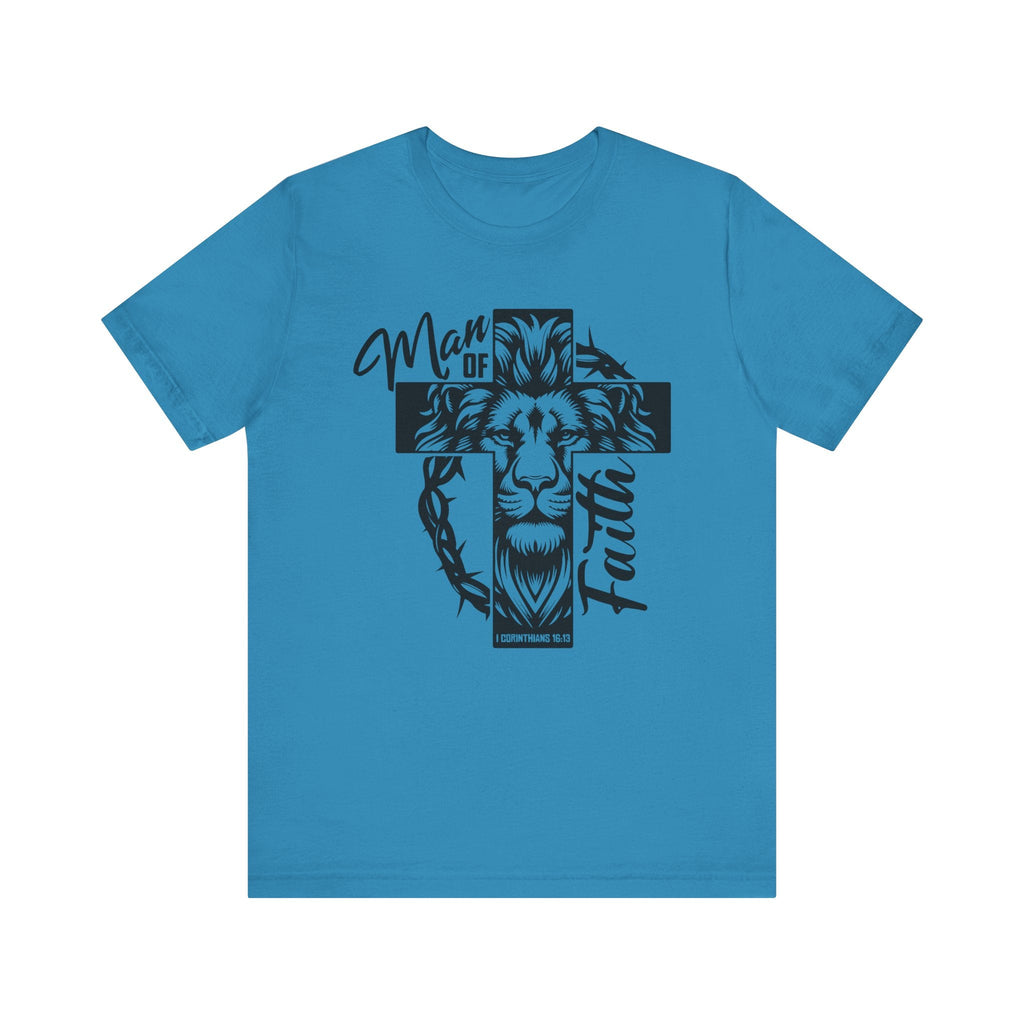 Faith Based Men's T-shirt - " Man of Faith" | T-Shirt by atgodanddesigns