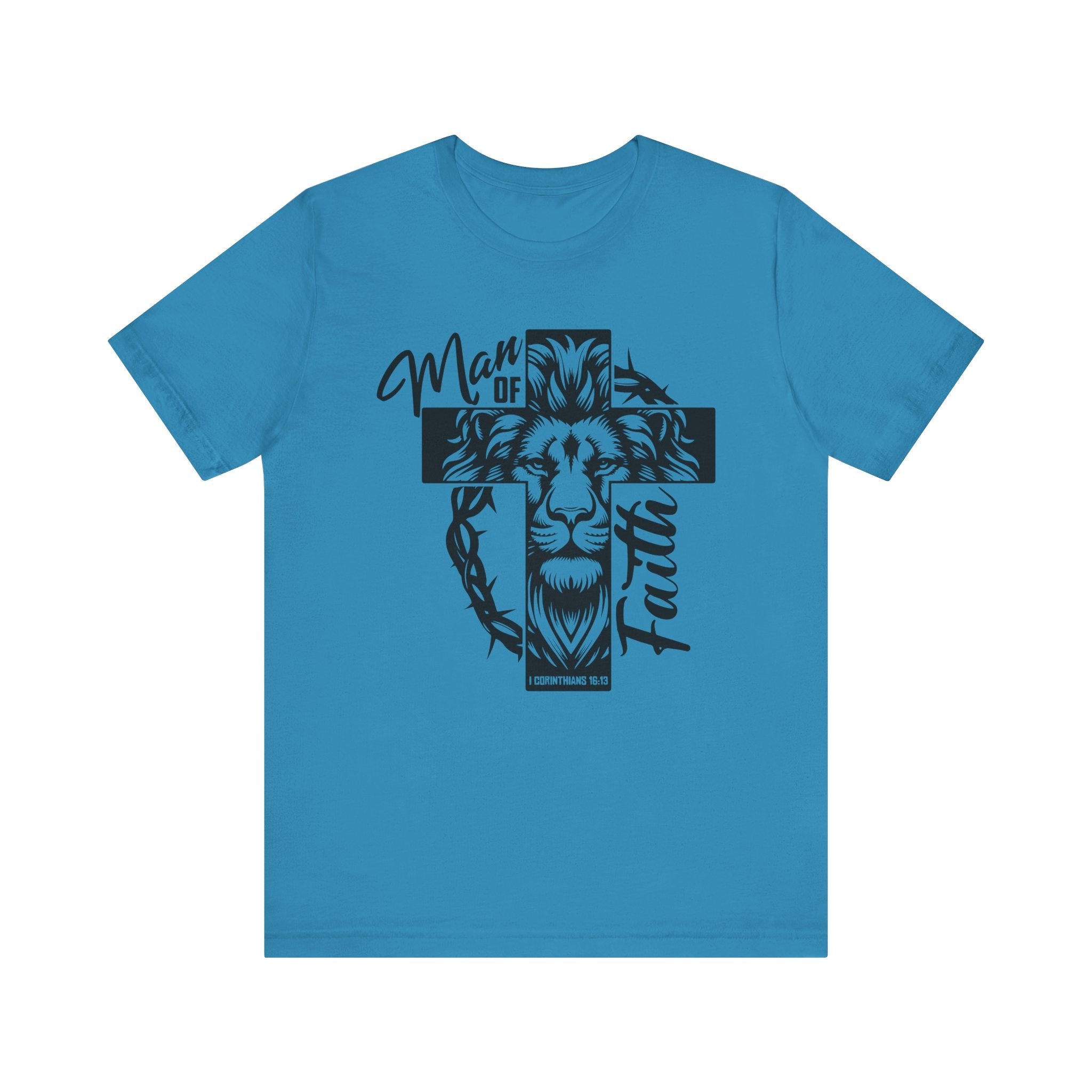 Faith Based Men's T-shirt - " Man of Faith" | T-Shirt by atgodanddesigns