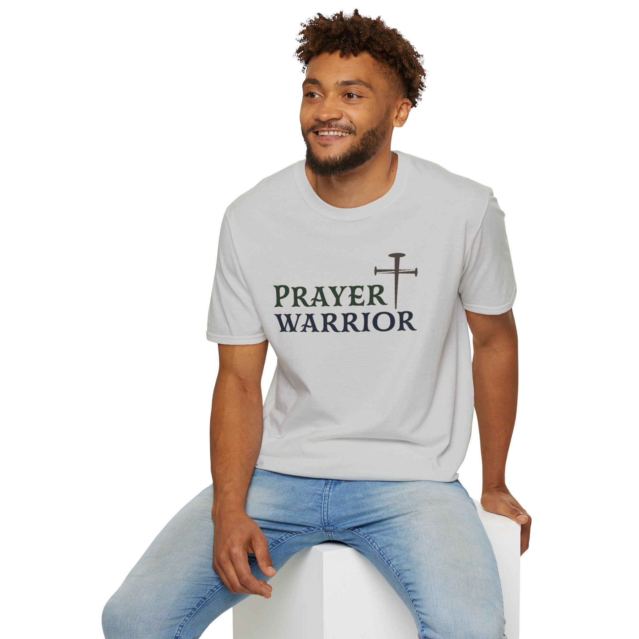 Faith Based Men's T-Shirt - Prayer Warrior | T-Shirt by atgodanddesigns