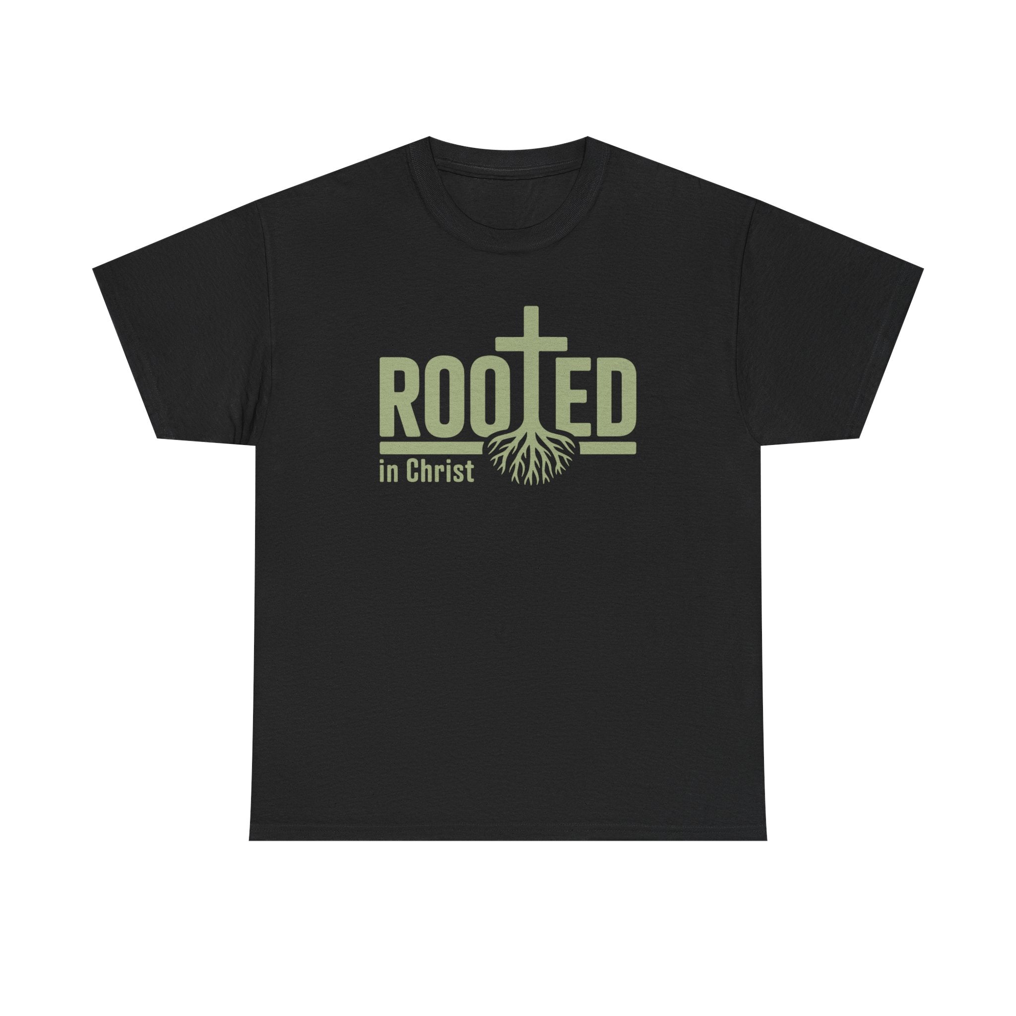 Faith Based Men's T-Shirt - " Rooted In Christ" | T-Shirt by atgodanddesigns