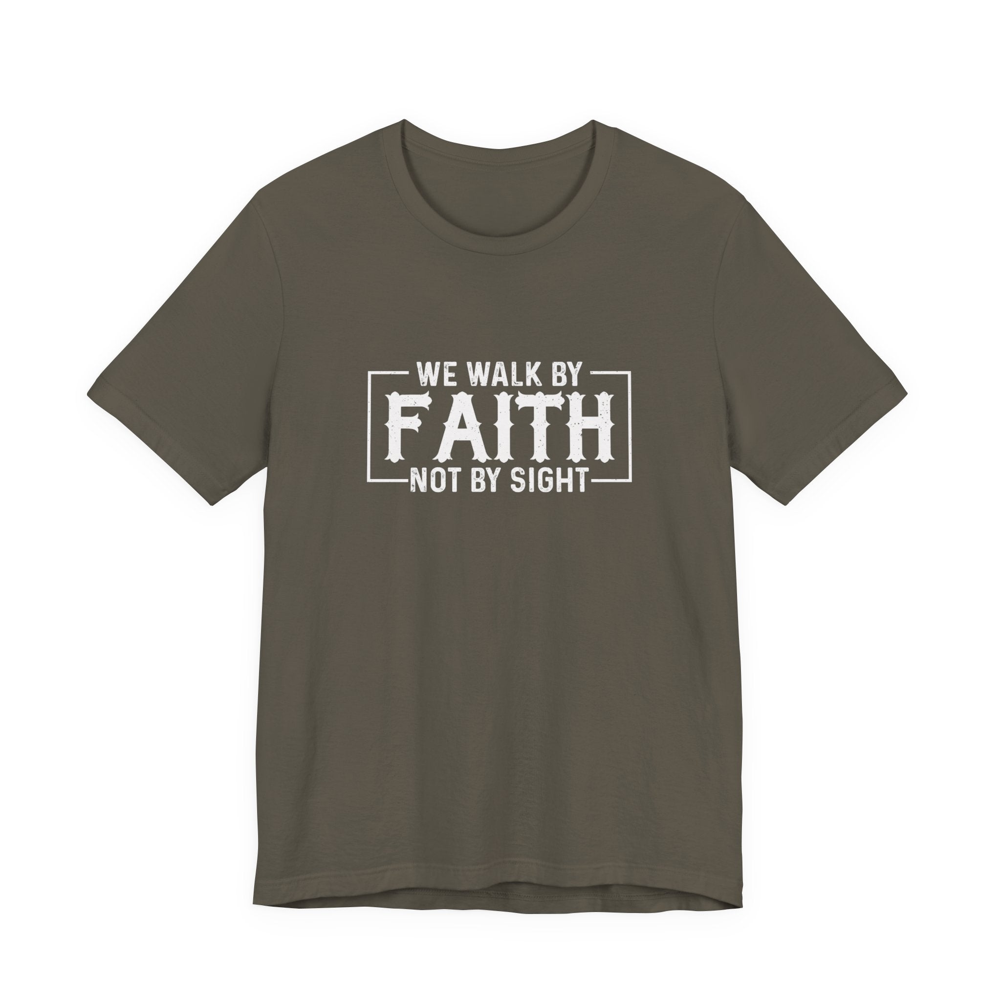 Faith Based Men's T-Shirt - We Walk By FAITH Not By Sight | T-Shirt by atgodanddesigns