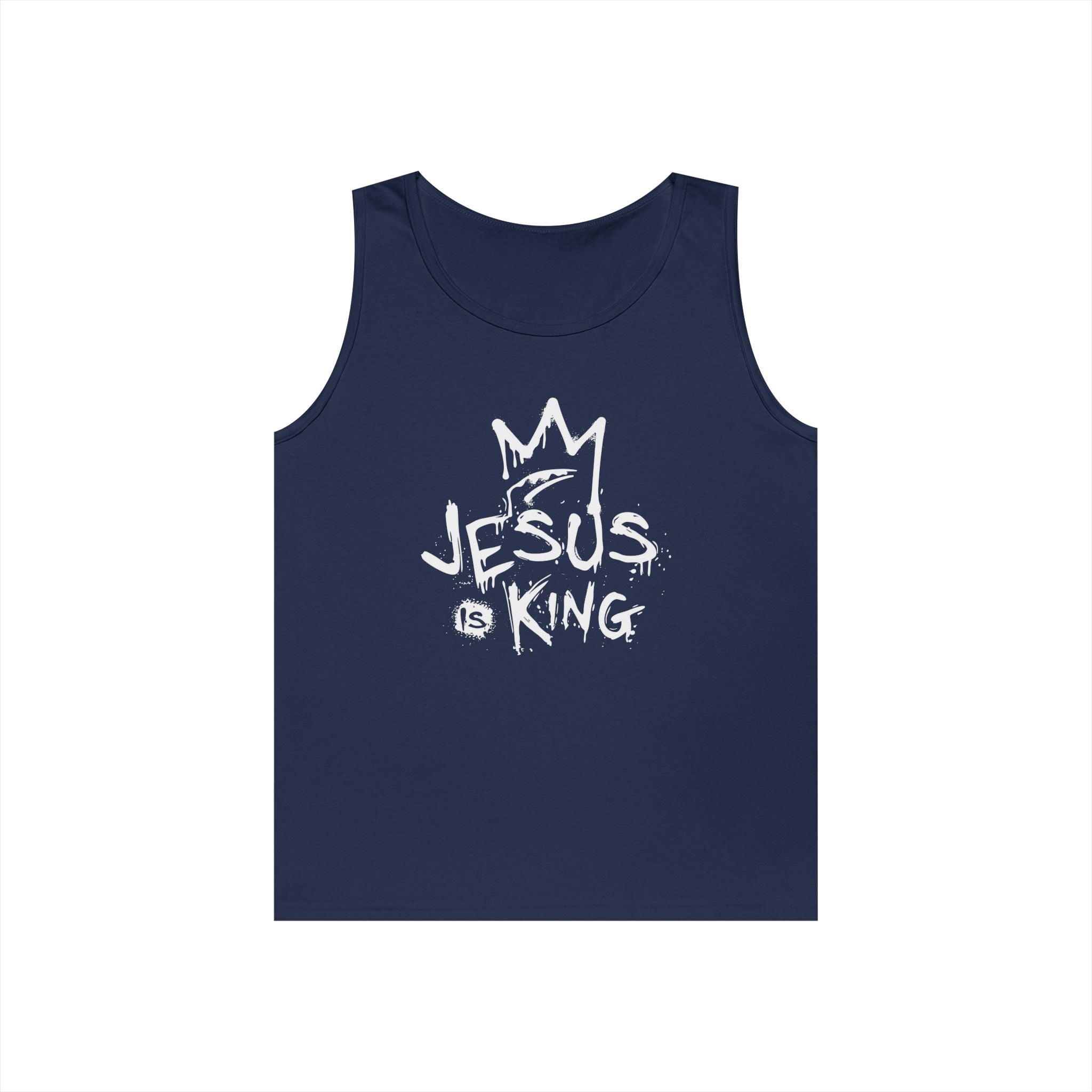 Faith Based Men's Tank - Jesus is King | Tank Top by atgodanddesigns