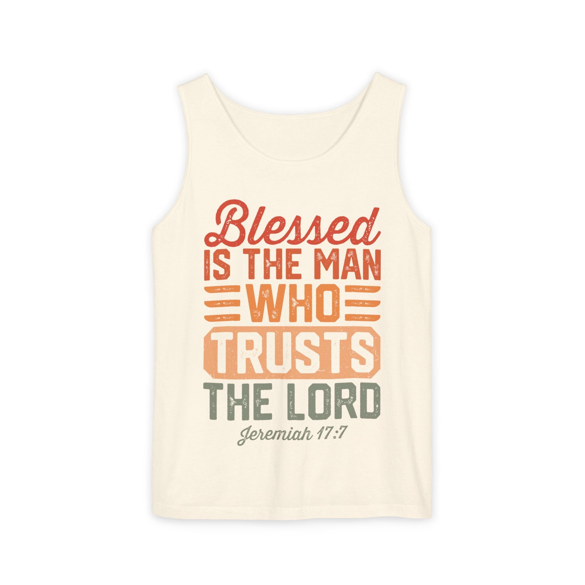Faith Based Men's Tank Top - "Blessed Is The Man" | Tank Top by atgodanddesigns
