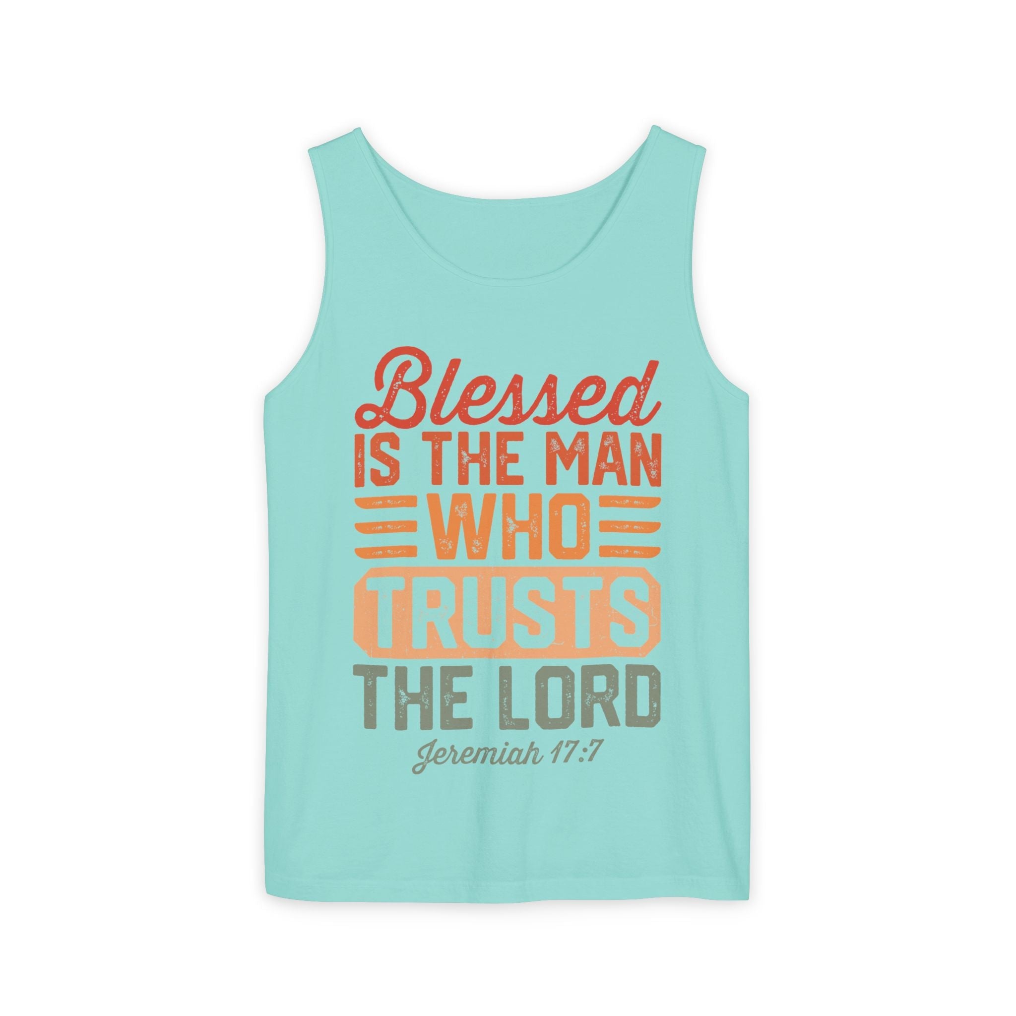 Faith Based Men's Tank Top - "Blessed Is The Man" | Tank Top by atgodanddesigns