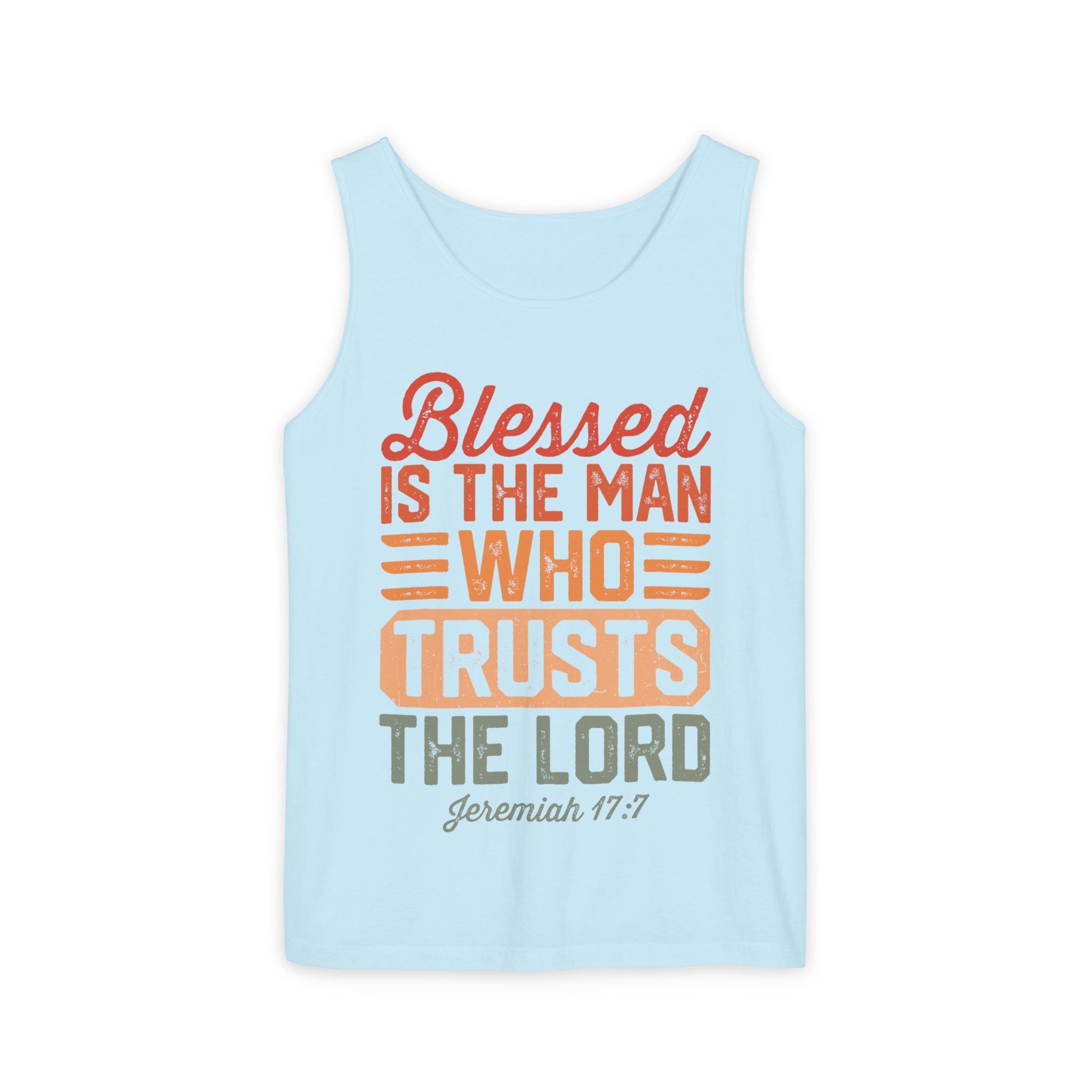 Faith Based Men's Tank Top - "Blessed Is The Man" | Tank Top by atgodanddesigns