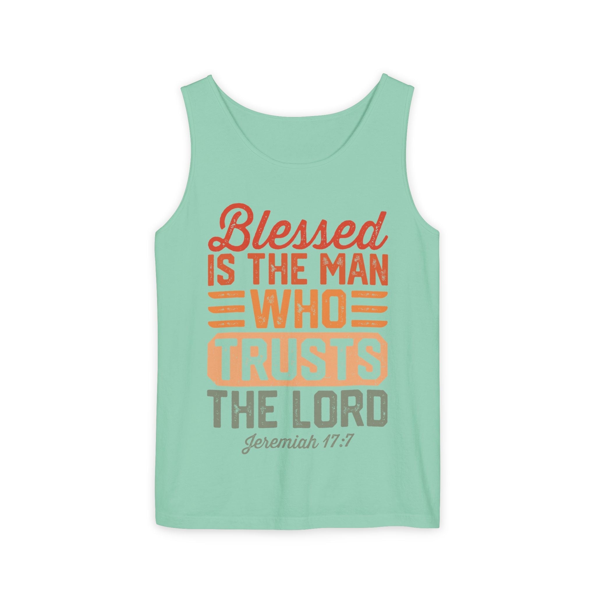 Faith Based Men's Tank Top - "Blessed Is The Man" | Tank Top by atgodanddesigns