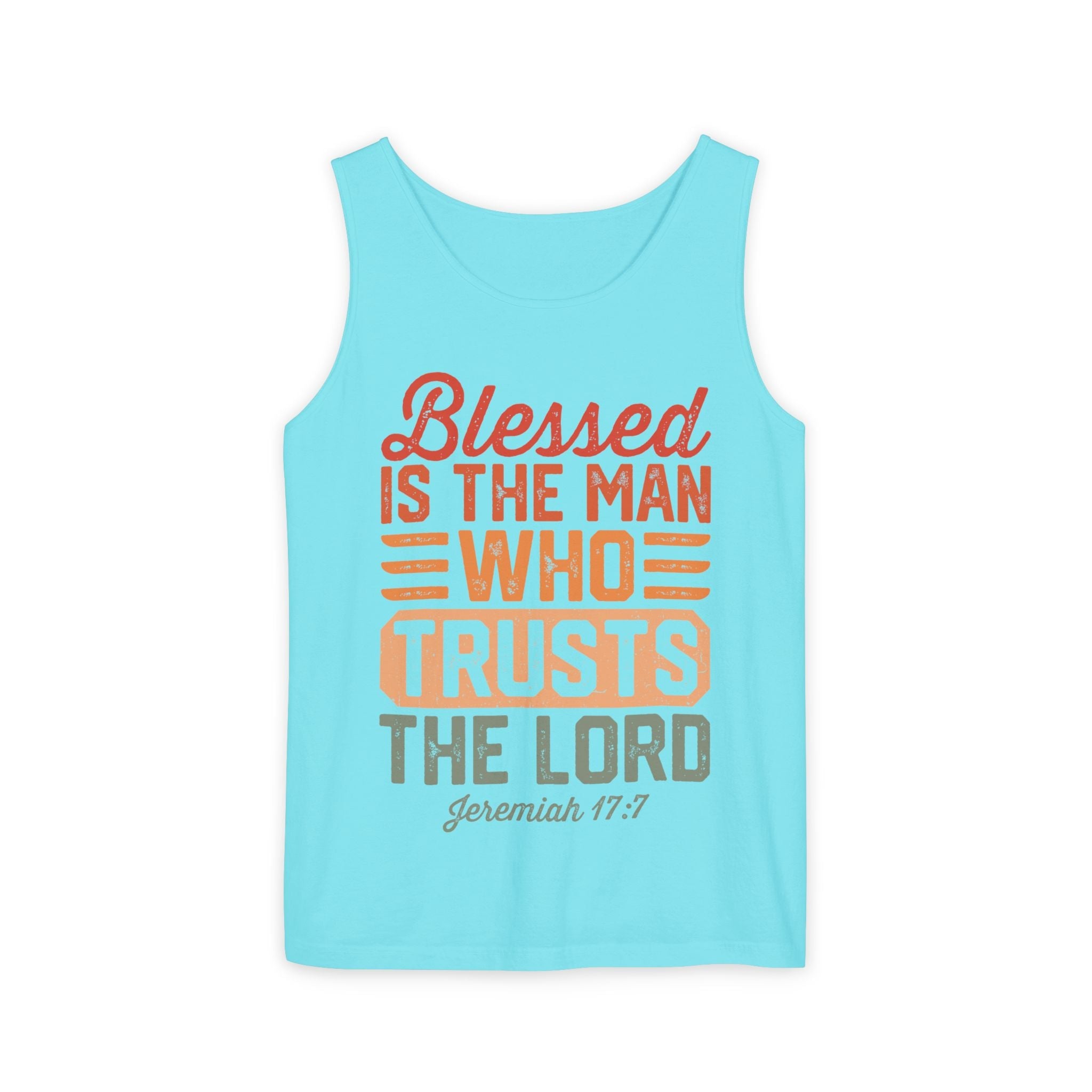 Faith Based Men's Tank Top - "Blessed Is The Man" | Tank Top by atgodanddesigns