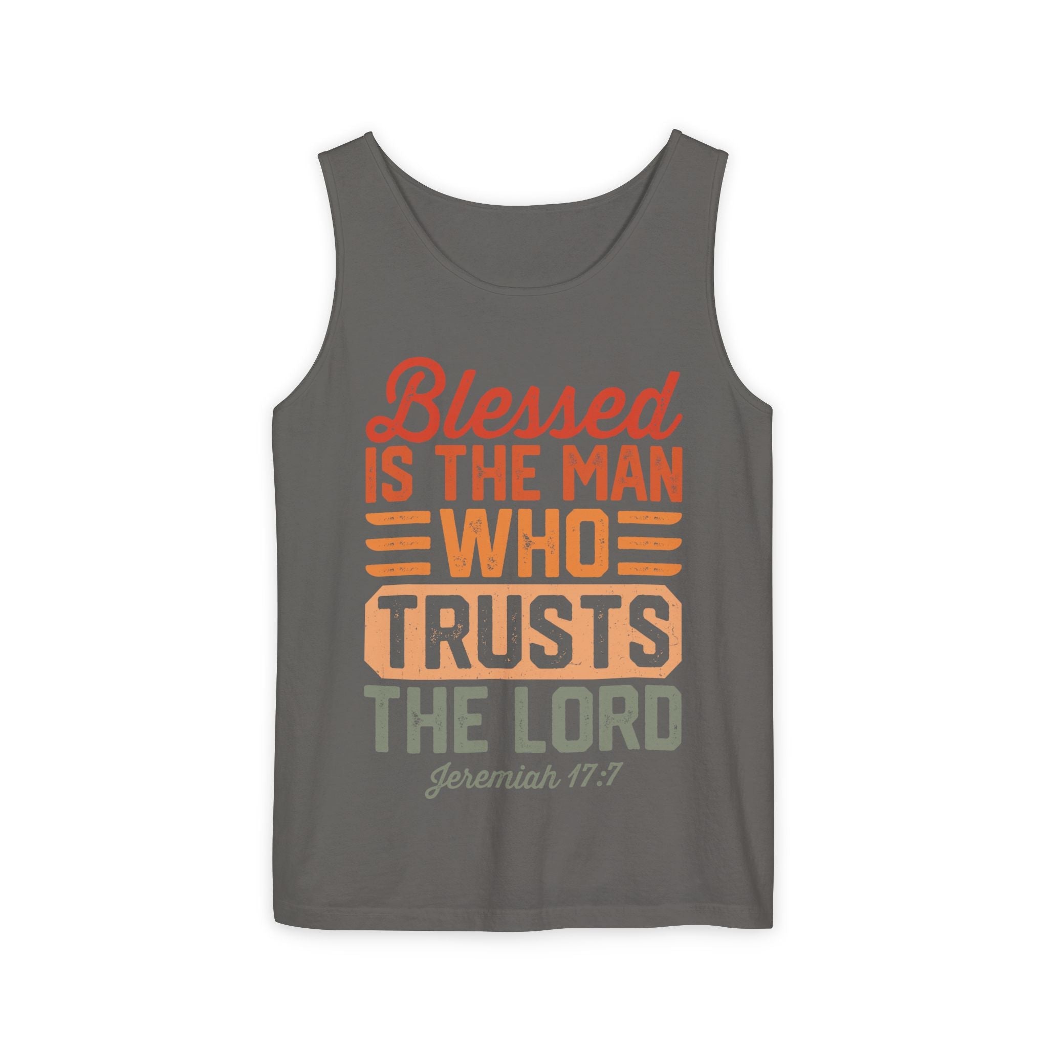 Faith Based Men's Tank Top - "Blessed Is The Man" | Tank Top by atgodanddesigns