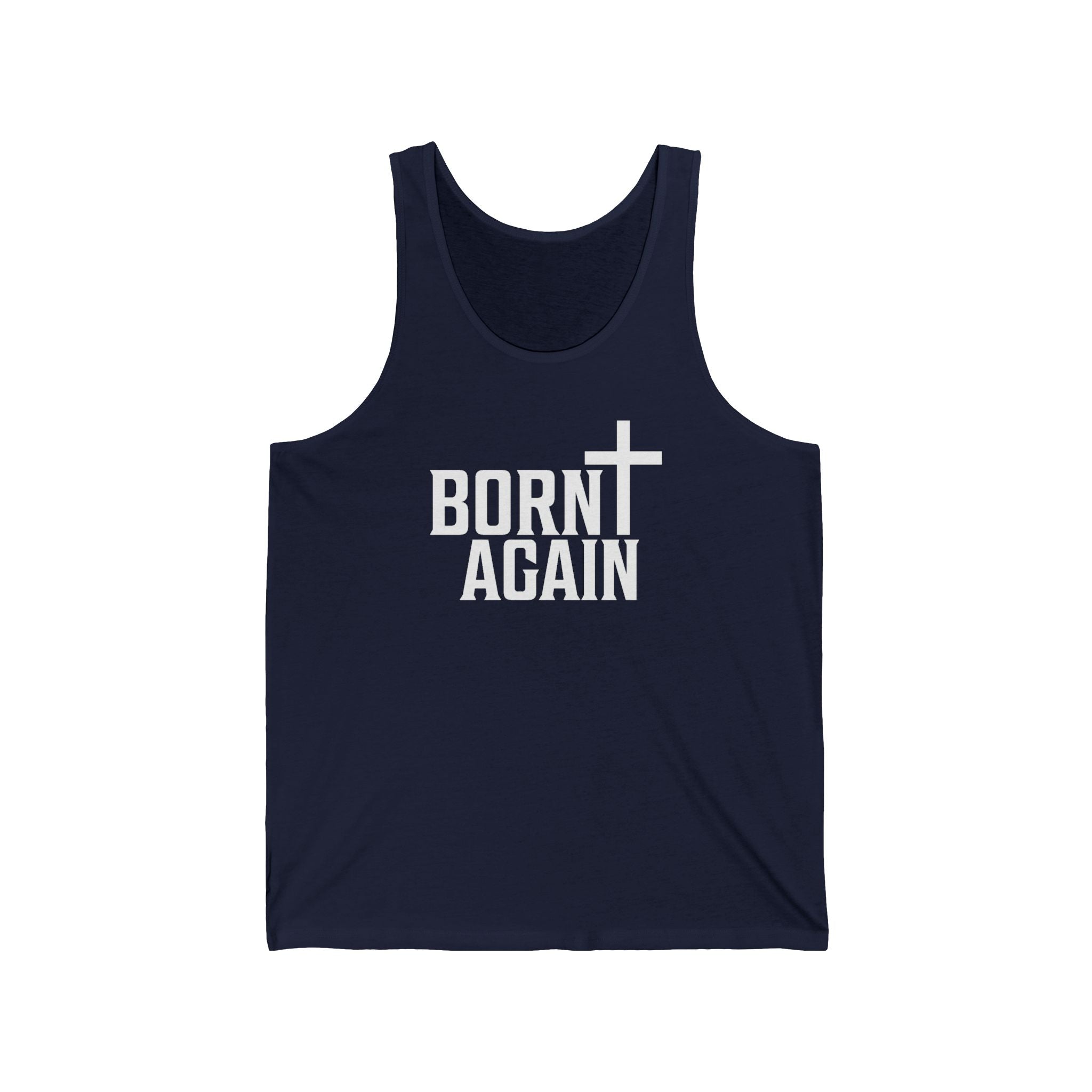 Faith Based Men's Tank Top - Born Again | Tank Top by atgodanddesigns