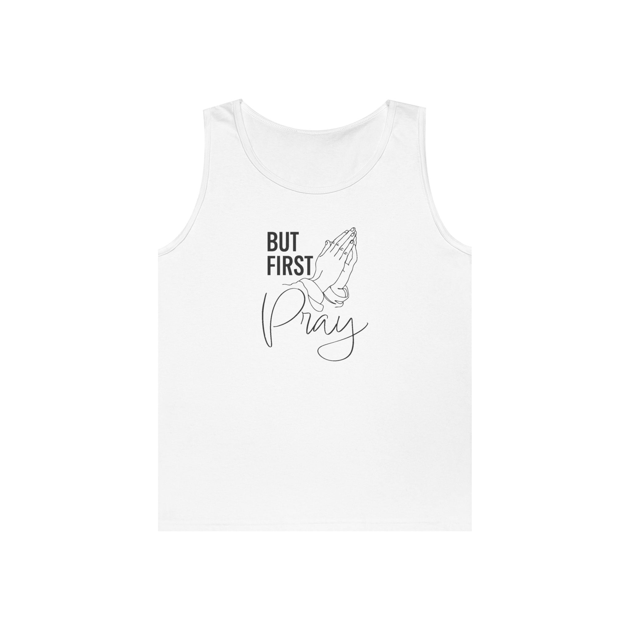 Faith Based Men's Tank Top - But First Pray | Tank Top by atgodanddesigns