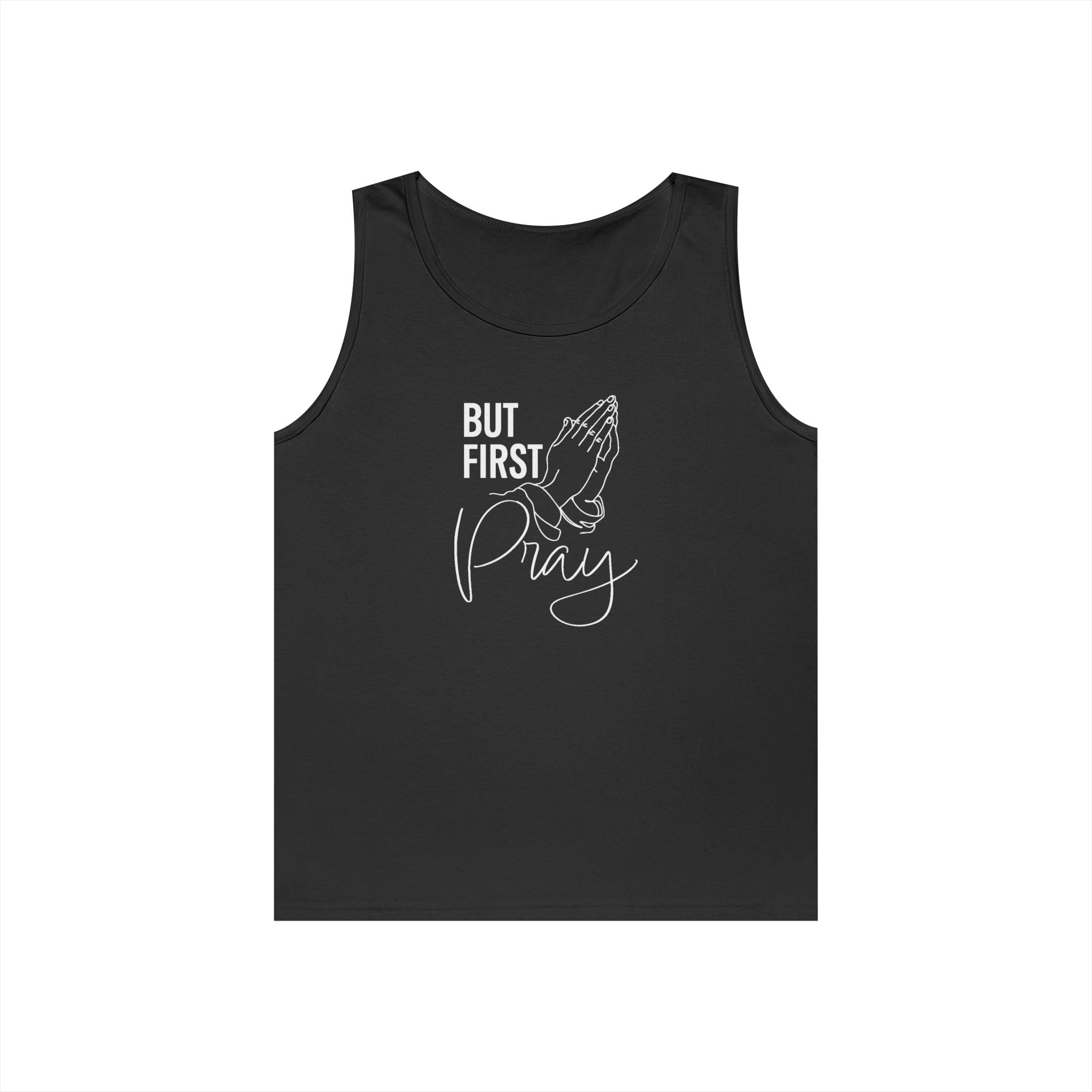 Faith Based Men's Tank Top - But First Pray | Tank Top by atgodanddesigns