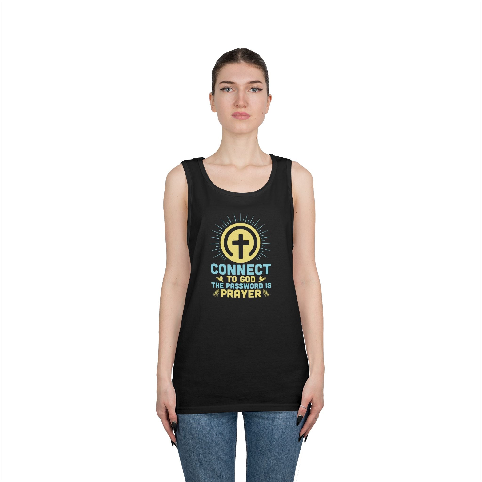 Faith Based Men's Tank Top - Connect To God The Password Is Prayer | Tank Top by atgodanddesigns