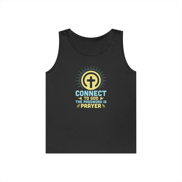 Faith Based Men's Tank Top - Connect To God The Password Is Prayer | Tank Top by atgodanddesigns