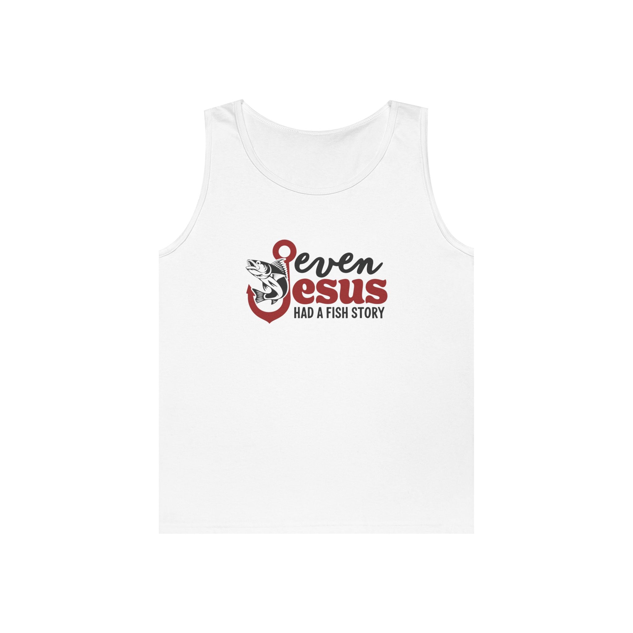 Faith Based Men's Tank Top - Even Jesus Had A Fish Story | Tank Top by atgodanddesigns