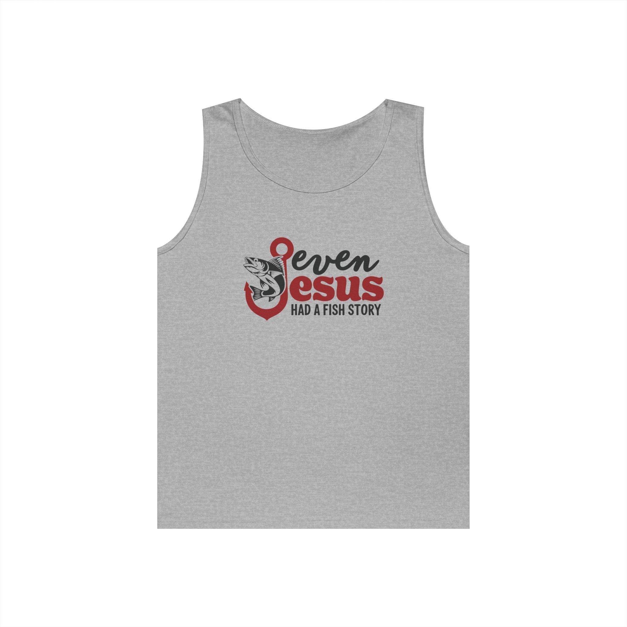 Faith Based Men's Tank Top - Even Jesus Had A Fish Story | Tank Top by atgodanddesigns