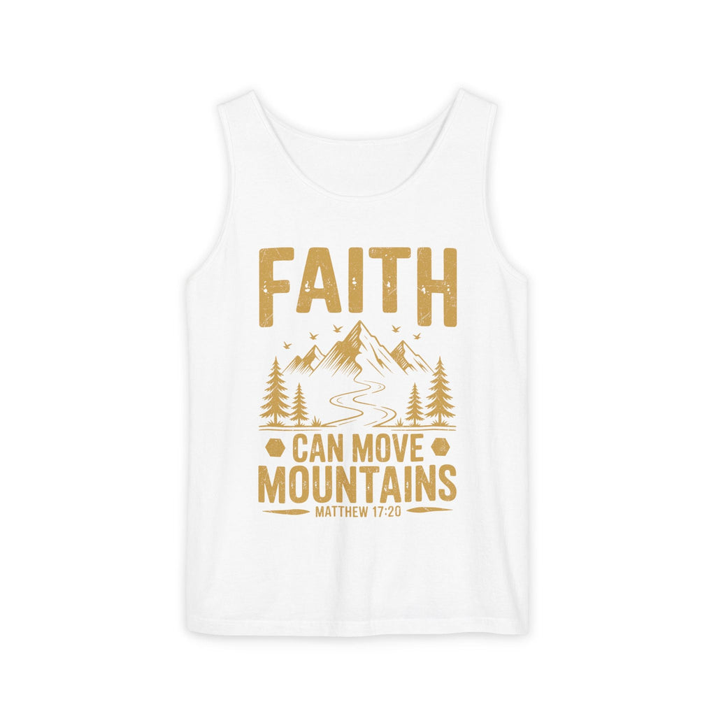 Faith Based Men's Tank Top - " Faith Can Move Mountains" | Tank Top by atgodanddesigns