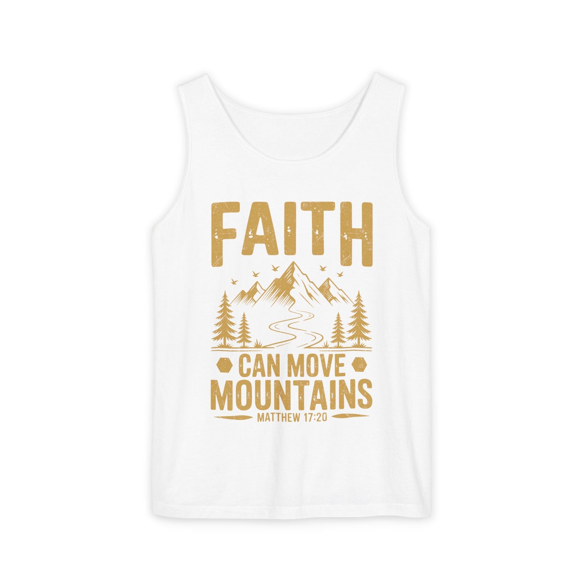Faith Based Men's Tank Top - " Faith Can Move Mountains" | Tank Top by atgodanddesigns