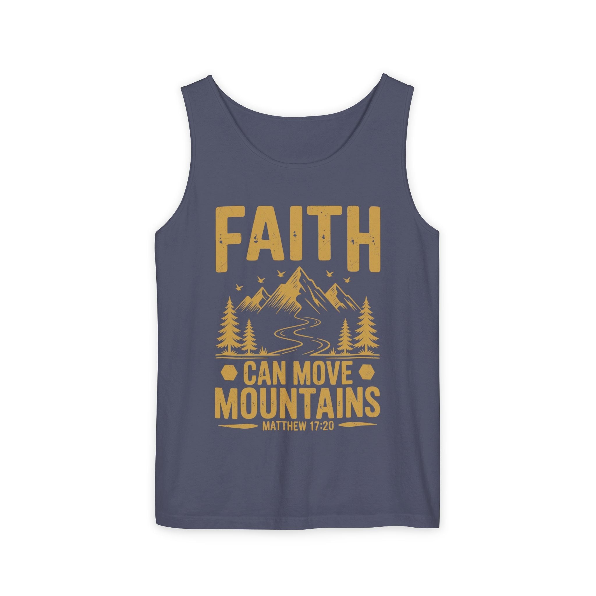 Faith Based Men's Tank Top - " Faith Can Move Mountains" | Tank Top by atgodanddesigns