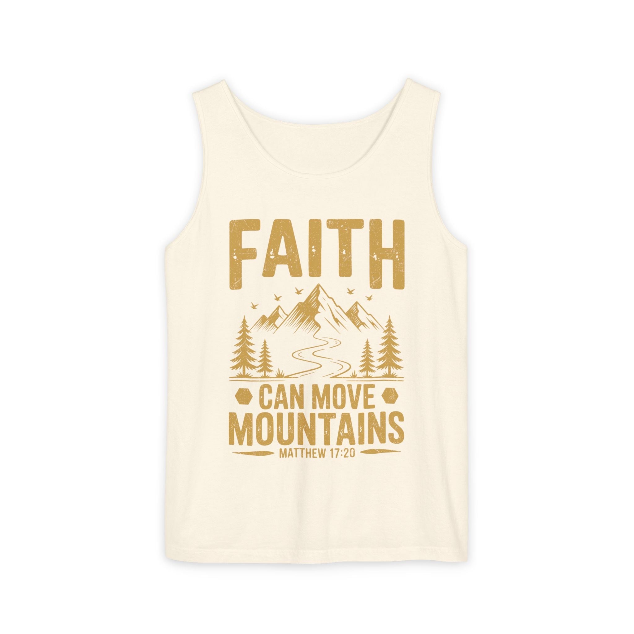 Faith Based Men's Tank Top - " Faith Can Move Mountains" | Tank Top by atgodanddesigns