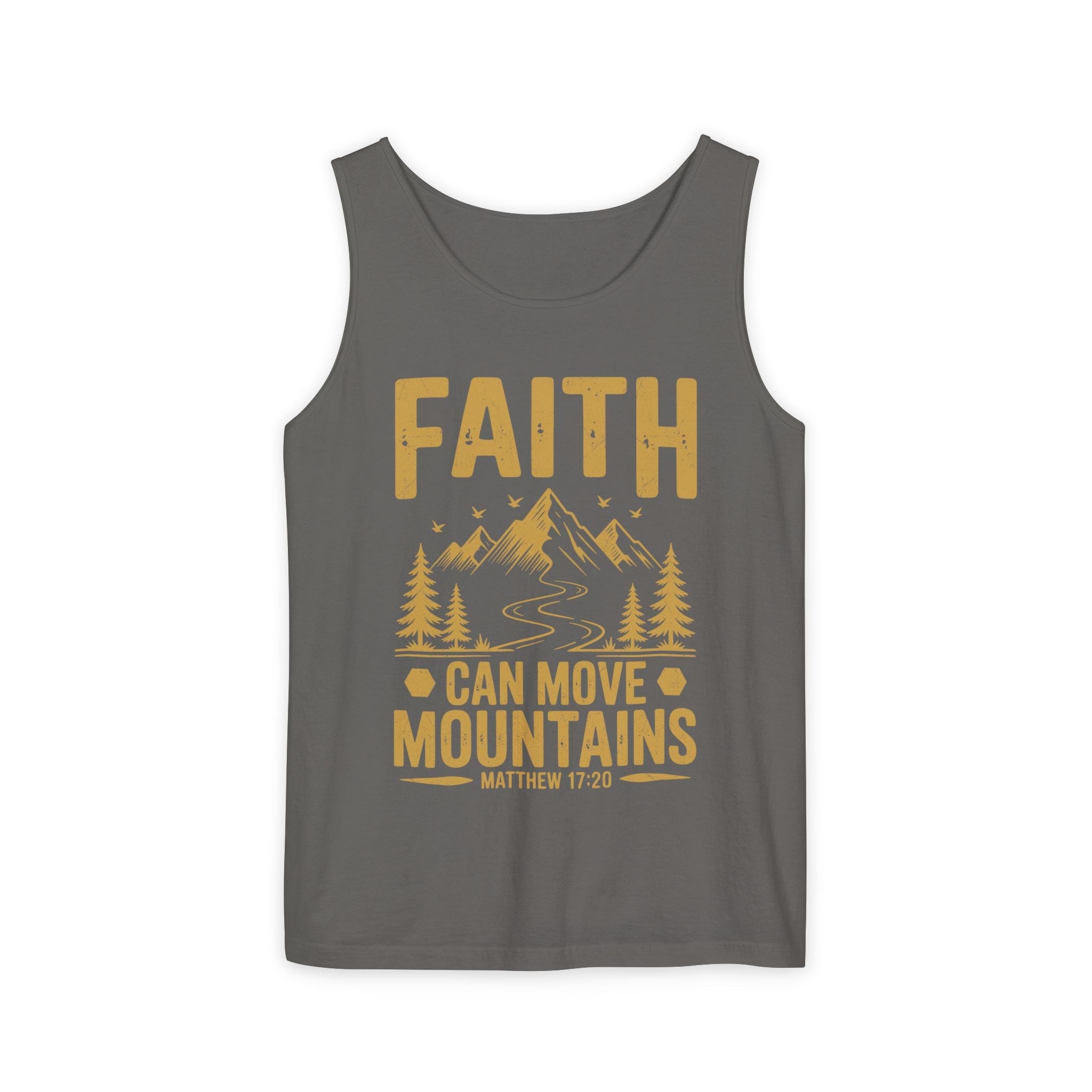 Faith Based Men's Tank Top - " Faith Can Move Mountains" | Tank Top by atgodanddesigns