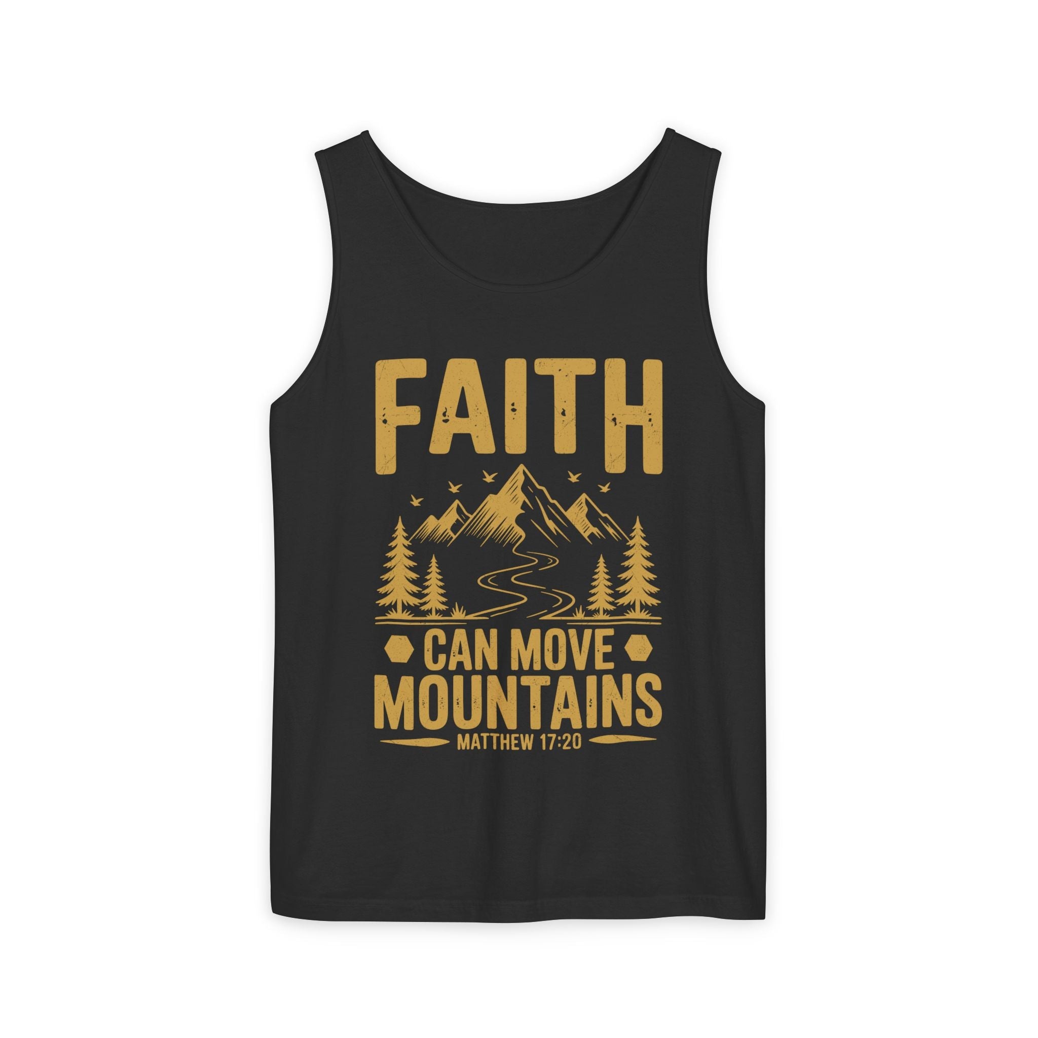 Faith Based Men's Tank Top - " Faith Can Move Mountains" | Tank Top by atgodanddesigns