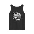 Faith Based Men's Tank Top - Faith Over Fear | Tank Top by atgodanddesigns