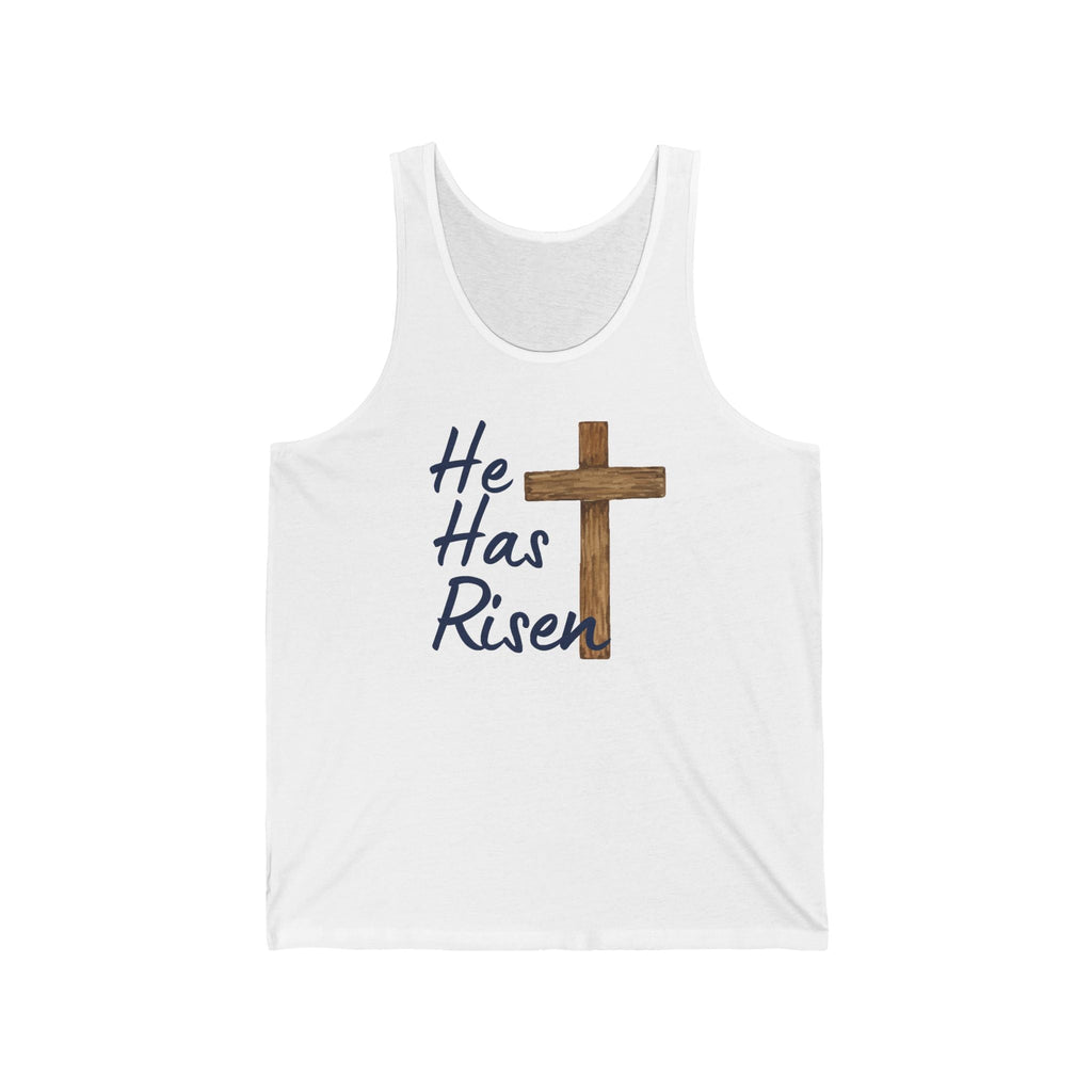 Faith Based Men's Tank Top - He Has Risen | Tank Top by atgodanddesigns