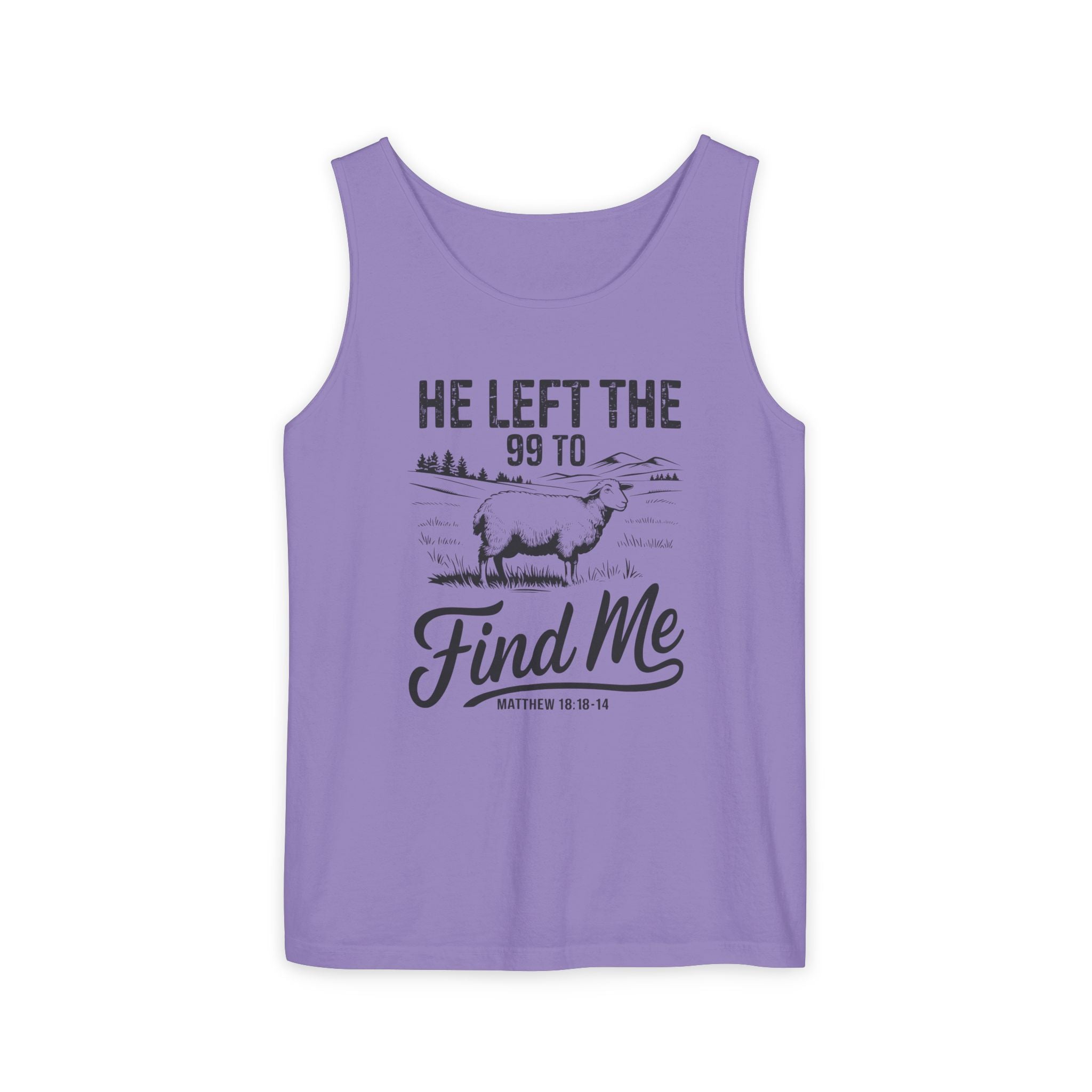 Faith Based Men's Tank Top - He Left The 99 To Find Me | Tank Top by atgodanddesigns