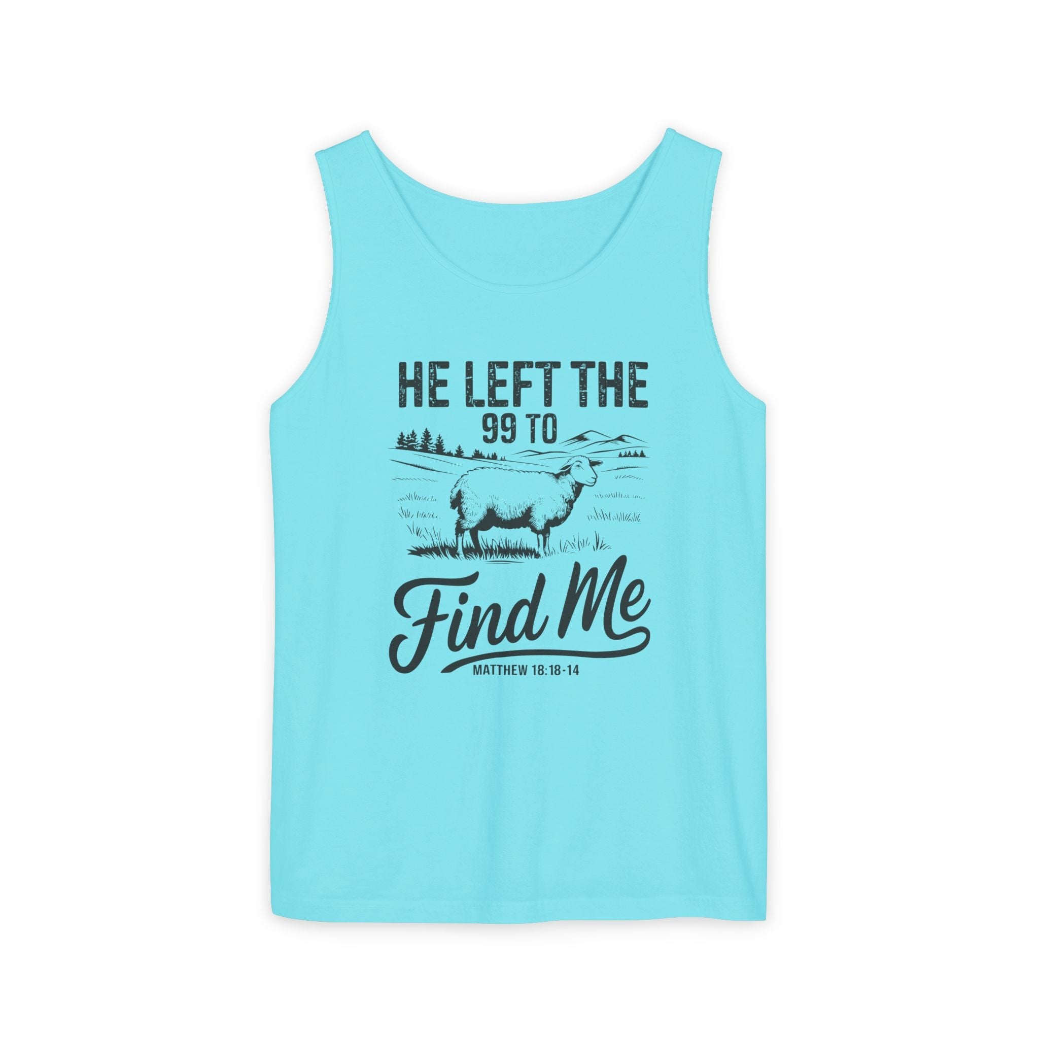 Faith Based Men's Tank Top - He Left The 99 To Find Me | Tank Top by atgodanddesigns