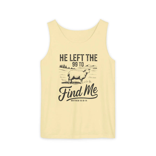Faith Based Men's Tank Top - He Left The 99 To Find Me | Tank Top by atgodanddesigns