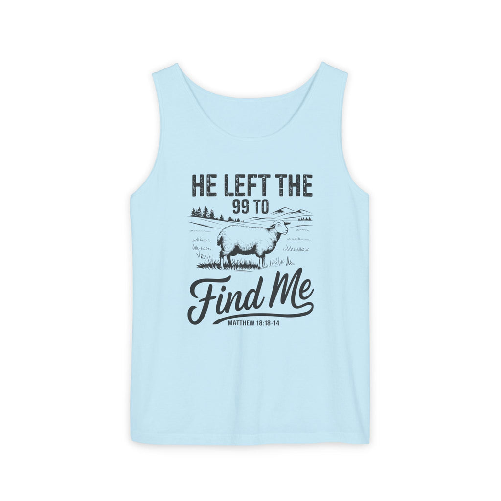 Faith Based Men's Tank Top - He Left The 99 To Find Me | Tank Top by atgodanddesigns