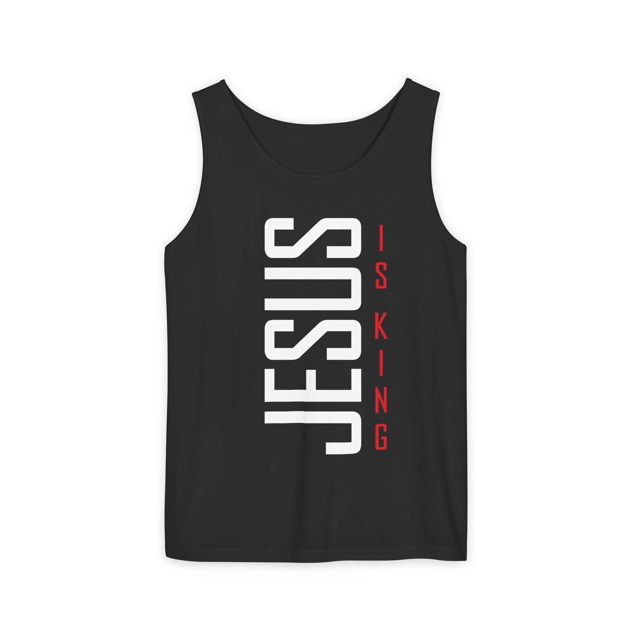 Faith Based Men's Tank Top - "Jesus Is King" | Tank Top by atgodanddesigns