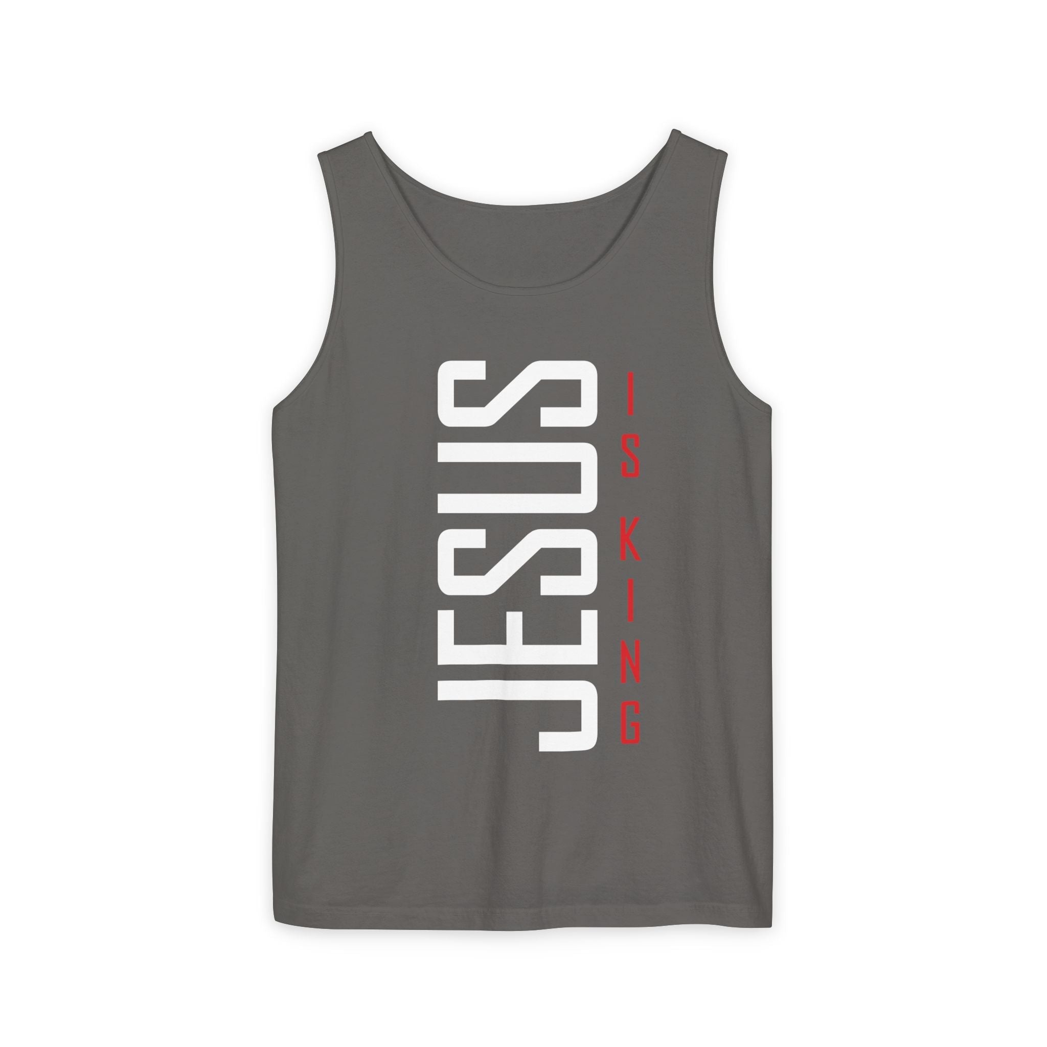 Faith Based Men's Tank Top - "Jesus Is King" | Tank Top by atgodanddesigns
