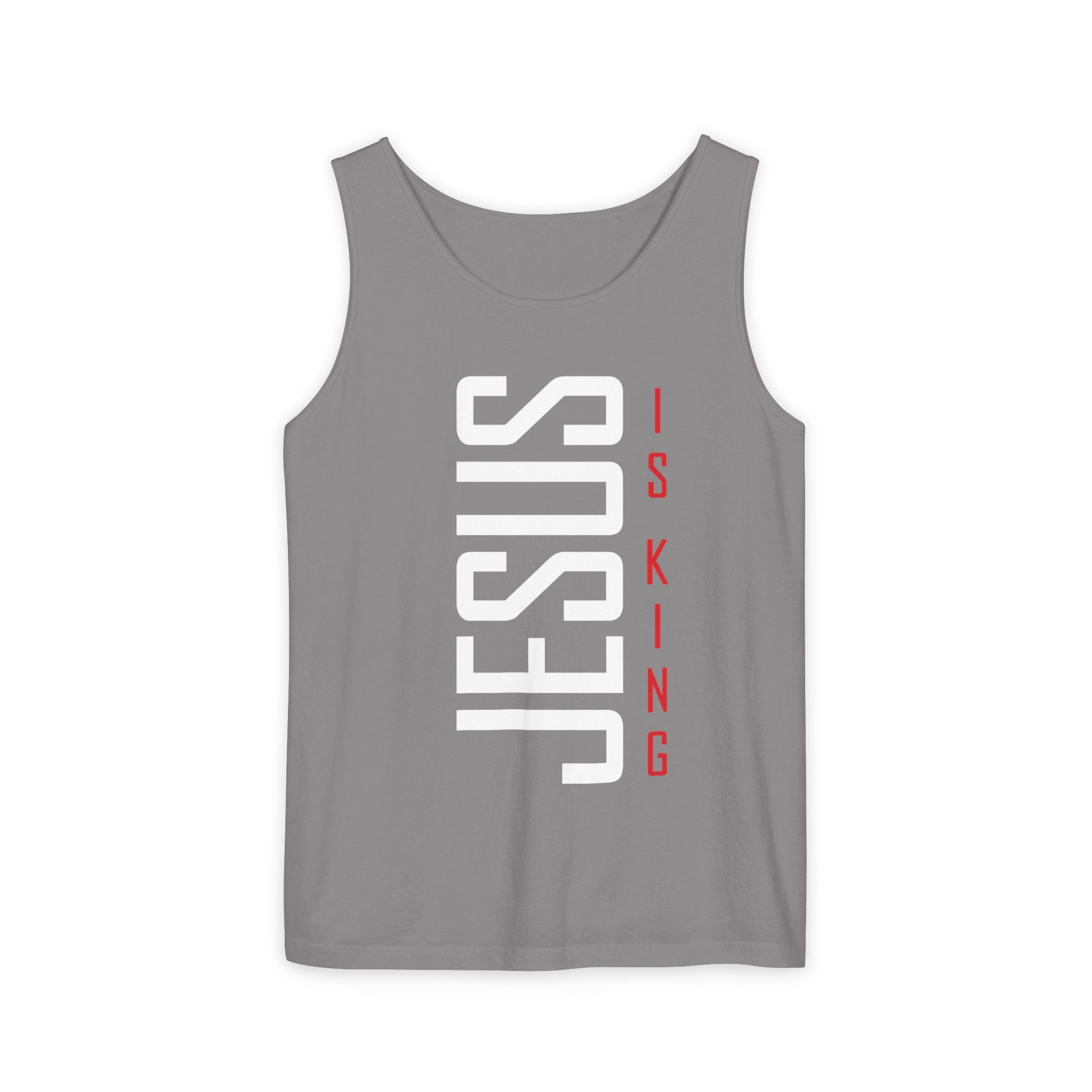 Faith Based Men's Tank Top - "Jesus Is King" | Tank Top by atgodanddesigns