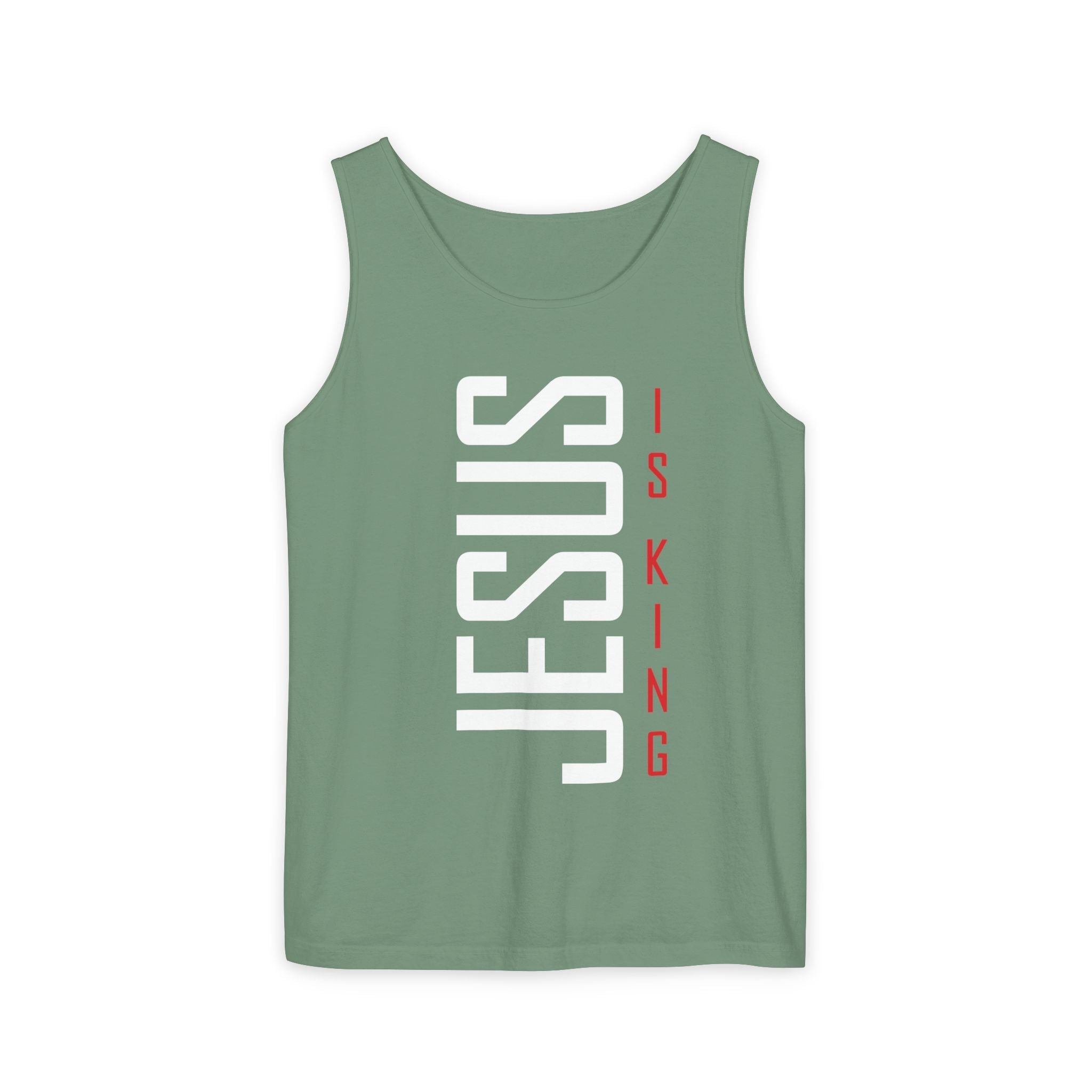 Faith Based Men's Tank Top - "Jesus Is King" | Tank Top by atgodanddesigns