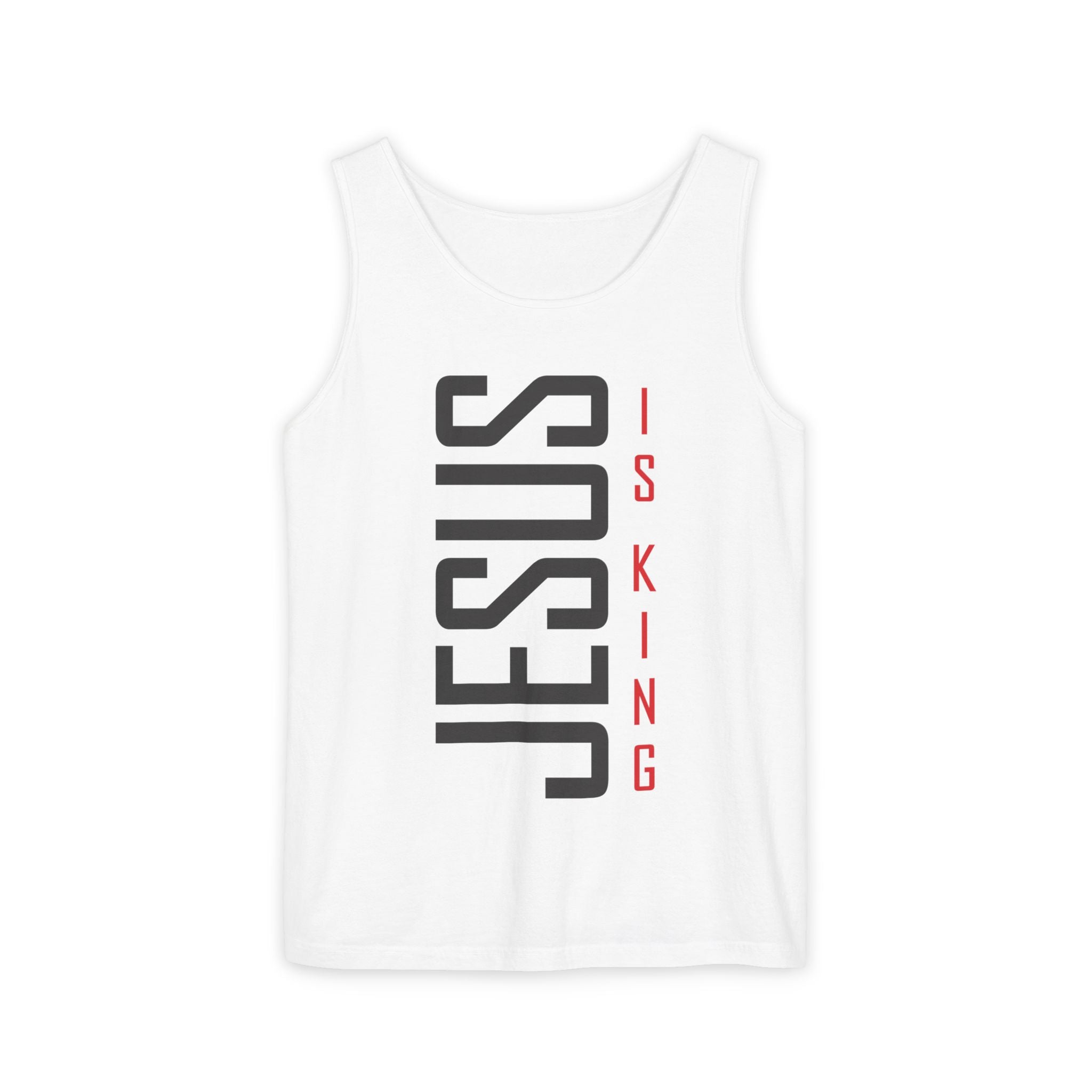 Faith Based Men's Tank Top - "Jesus Is King" | Tank Top by atgodanddesigns
