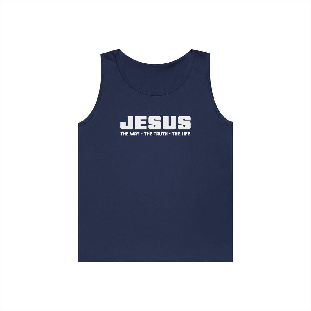 Faith Based Men's Tank Top - JESUS THE WAY THE TRUTH THE LIFE | Tank Top by atgodanddesigns