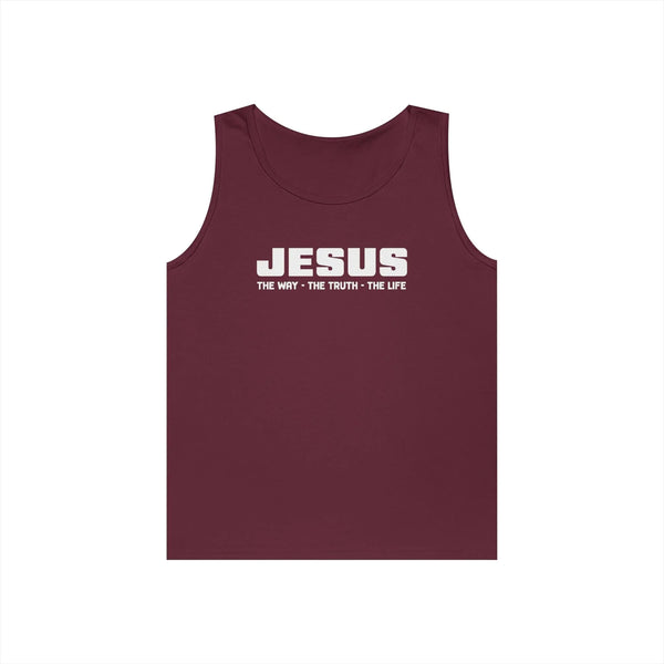 Faith Based Men's Tank Top - JESUS THE WAY THE TRUTH THE LIFE | Tank Top by atgodanddesigns