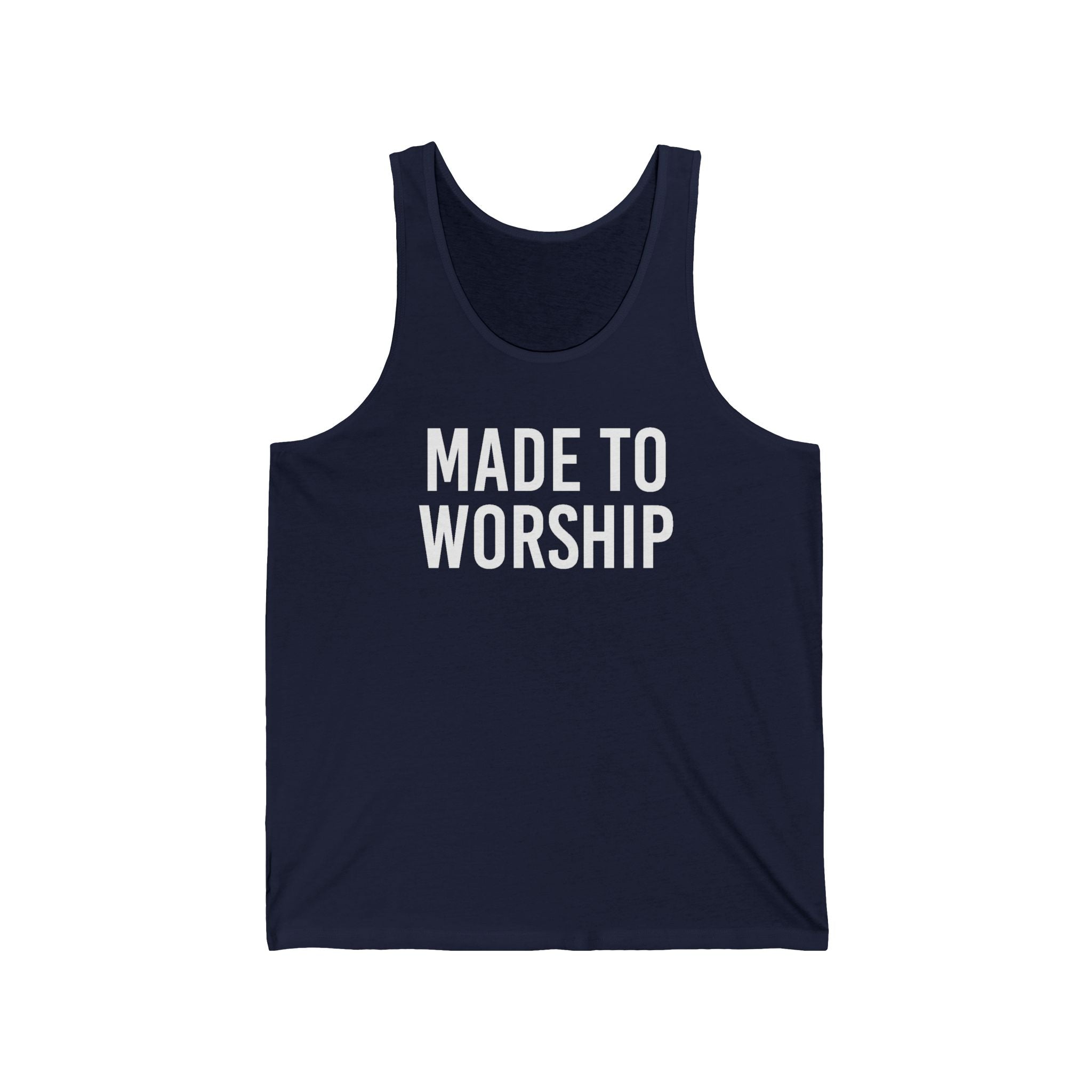 Faith Based Men's Tank Top - Made to Worship | Tank Top by atgodanddesigns