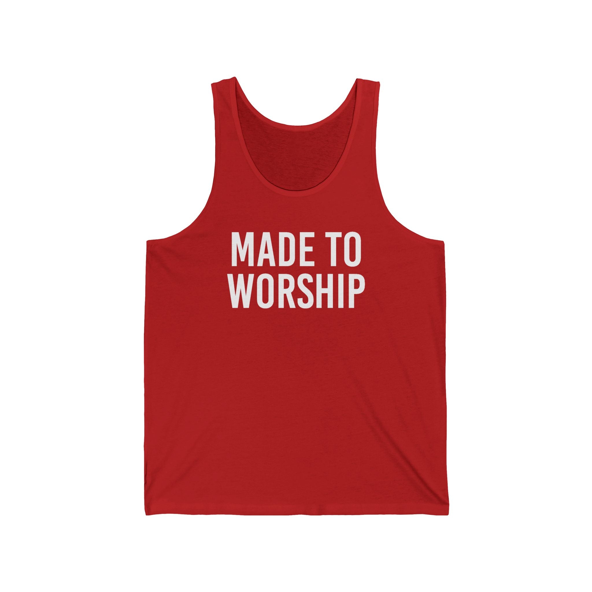 Faith Based Men's Tank Top - Made to Worship | Tank Top by atgodanddesigns