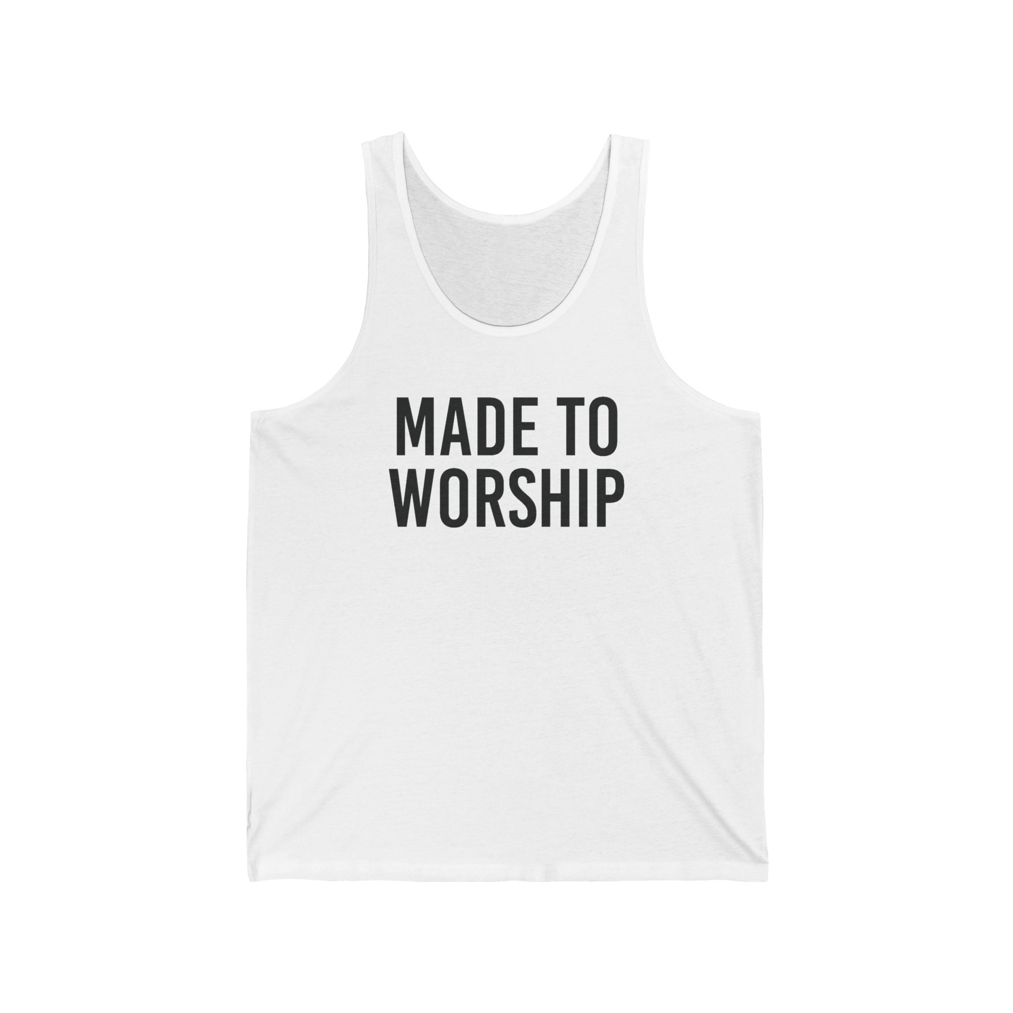 Faith Based Men's Tank Top - Made to Worship | Tank Top by atgodanddesigns