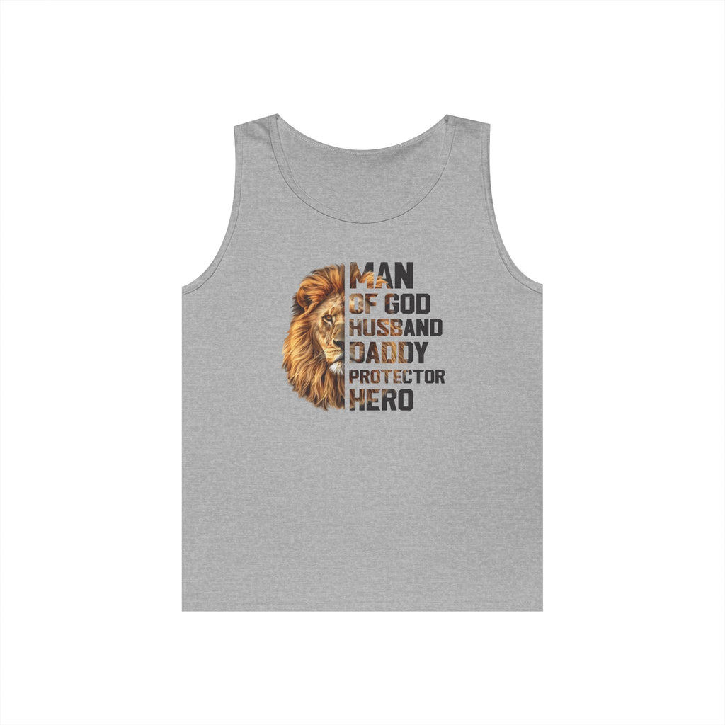 Faith Based Men's Tank Top - Man Of God, Husband, Daddy, Protector, Hero | Tank Top by atgodanddesigns